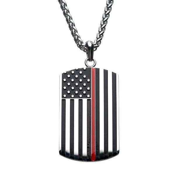 thin red line dog tag