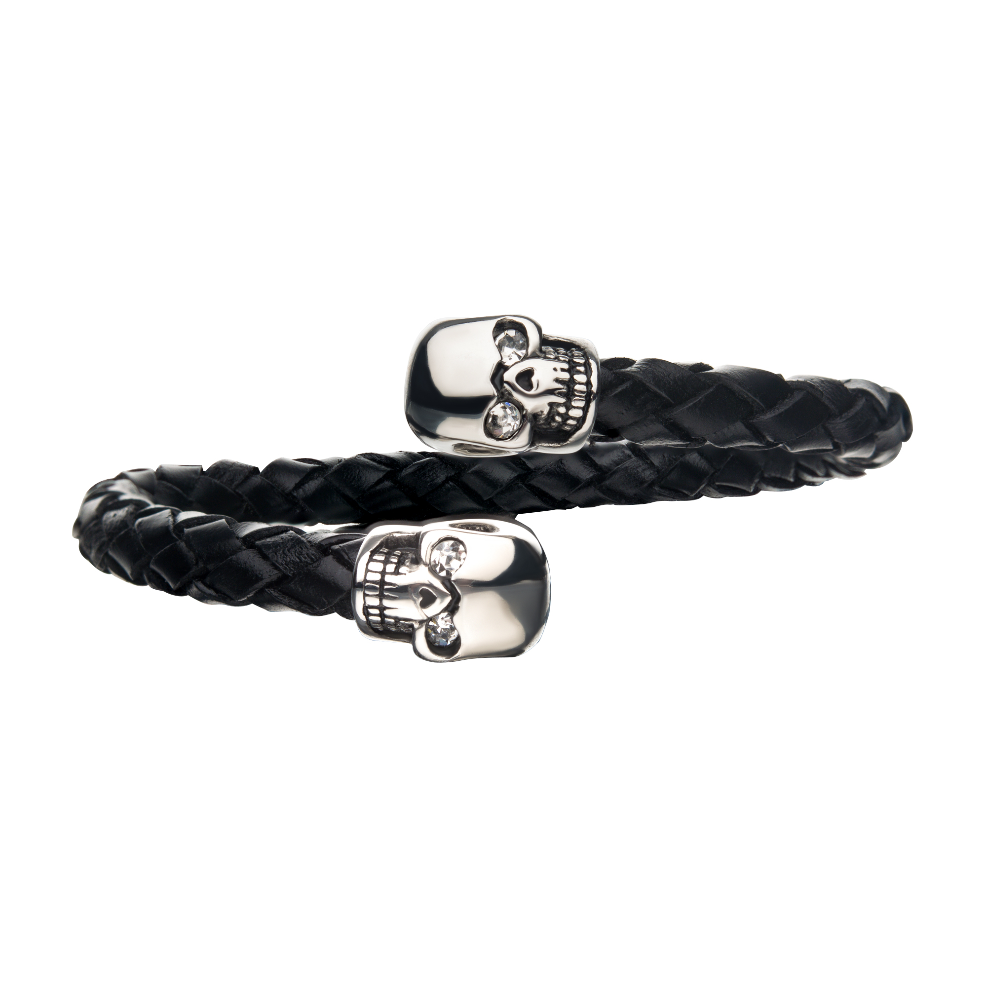 Skull Ends Cuff Leather Bracelet Enchanted Jewelry Plainfield, CT