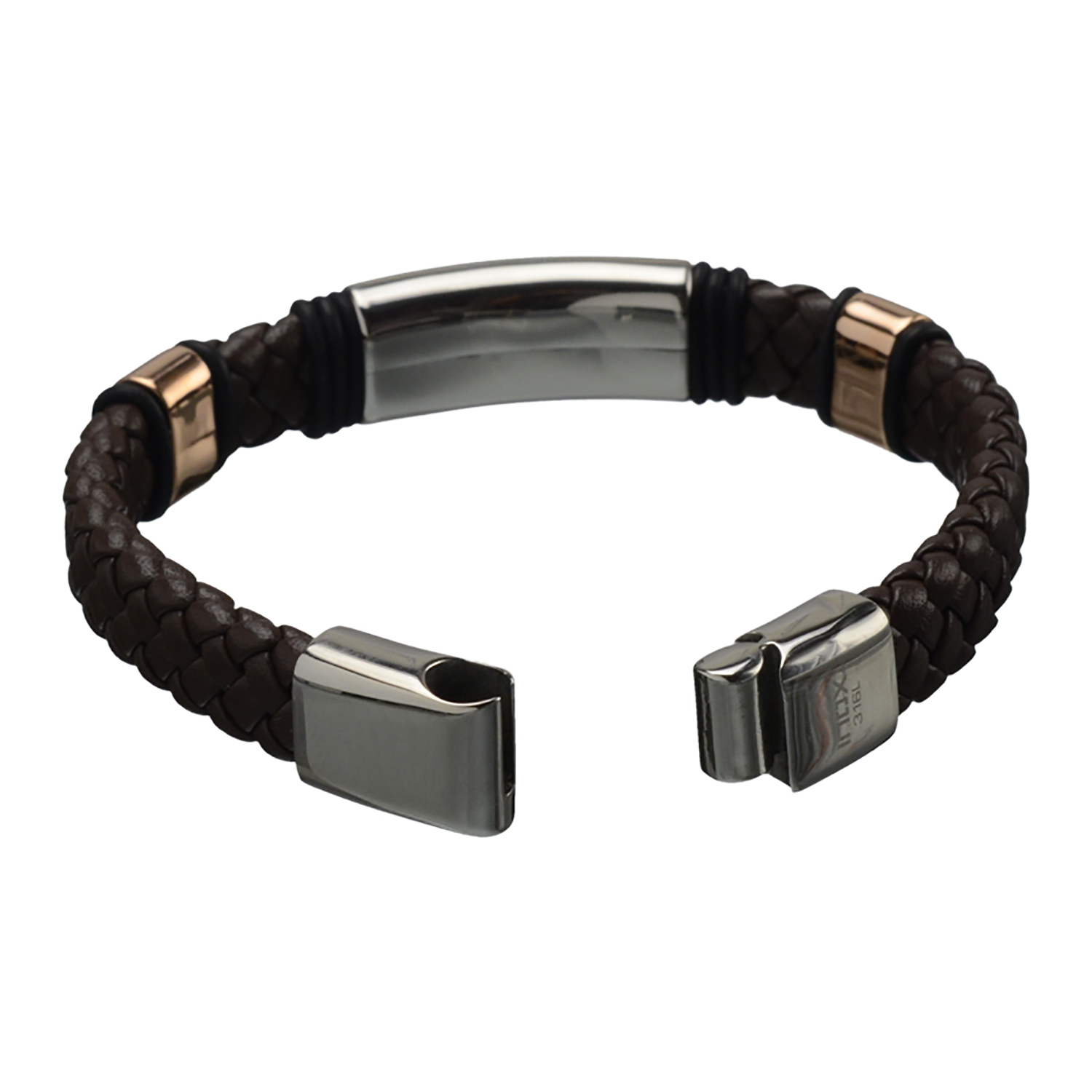 Brown Leather Bracelet with Buckle Closure Image 2 Milano Jewelers Pembroke Pines, FL