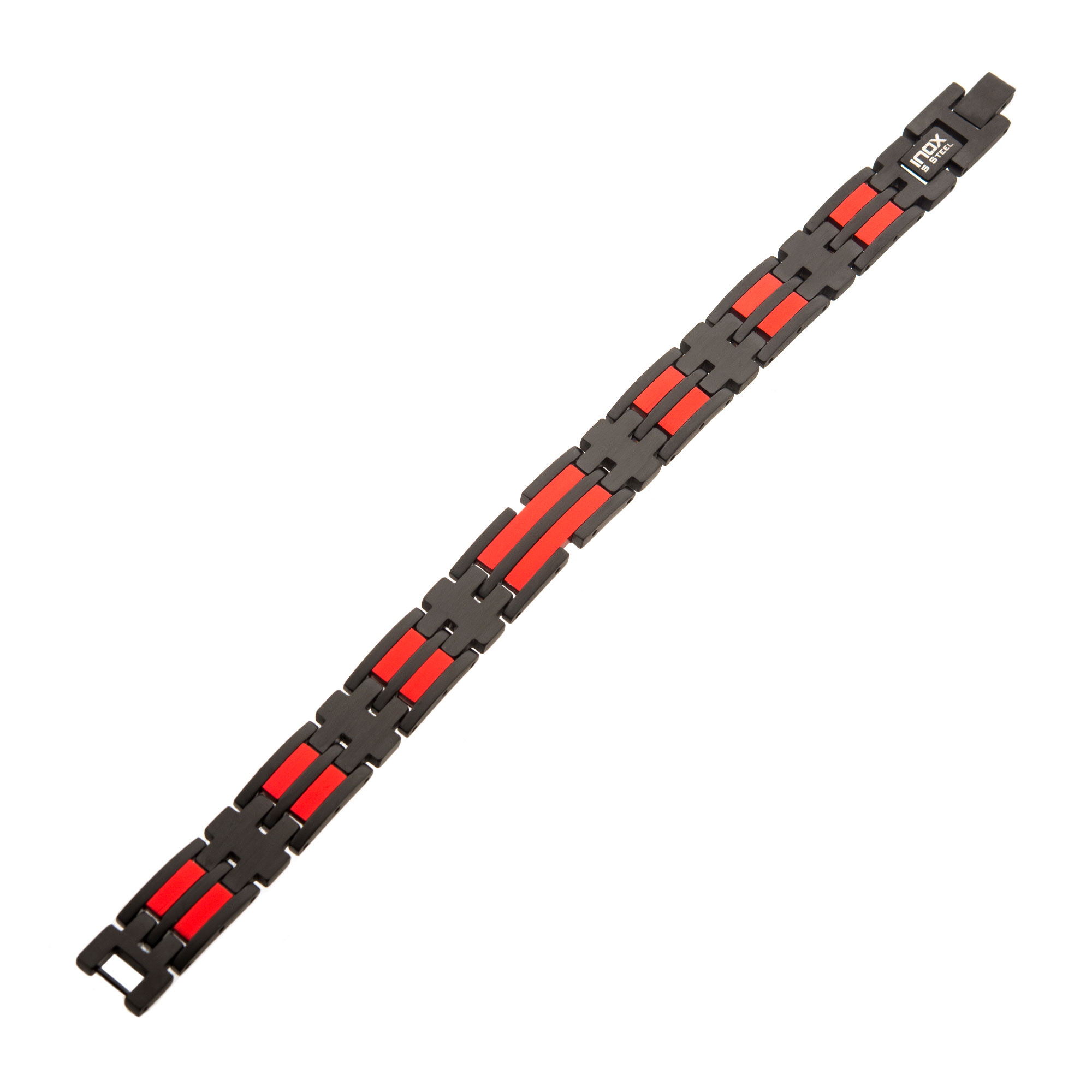 Matte Black & Red Plated Dante Link Bracelet Image 2 Ritzi Jewelers Brookville, IN