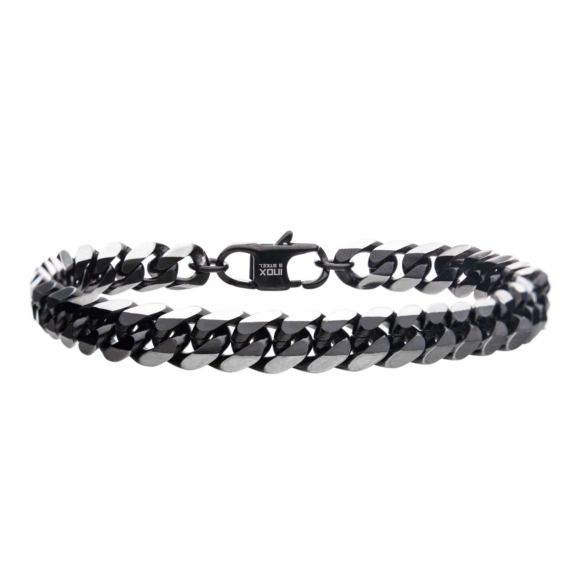 Stainless Steel Black Plated 8mm Diamond Curb Chain Spath Jewelers Bartow, FL
