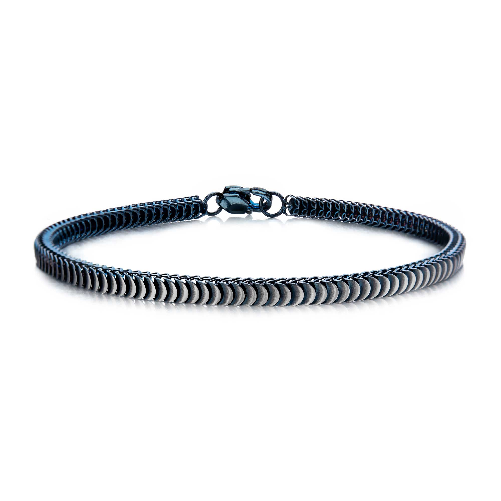 Stainless Steel Blue Plated 4mm Python Chain with Lobster Clasp Midtown Diamonds Reno, NV