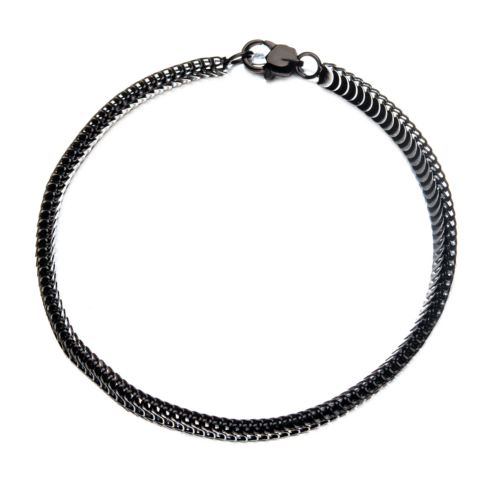 Stainless Steel Black Plated 4mm Python Chain with Lobster Clasp Image 2 Midtown Diamonds Reno, NV