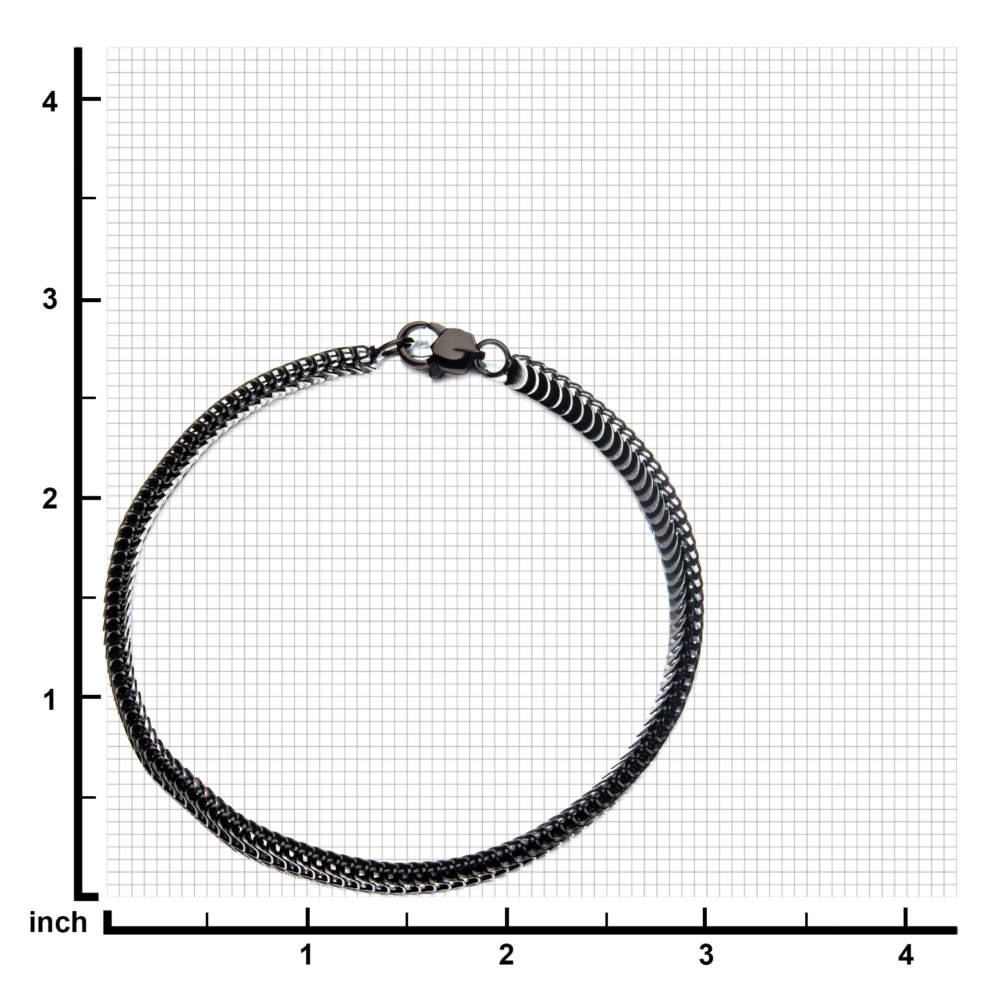 Stainless Steel Black Plated 4mm Python Chain with Lobster Clasp Image 3 Midtown Diamonds Reno, NV