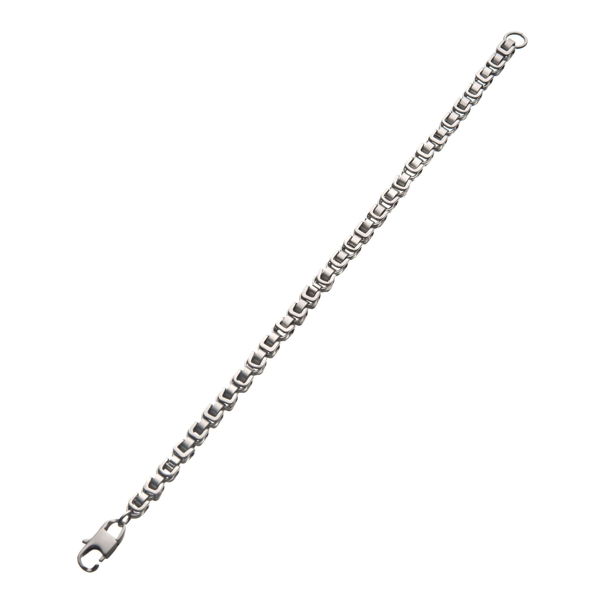Matte Stainless Steel 5mm Byzantine Chain Bracelet Image 3 Jayson Jewelers Cape Girardeau, MO