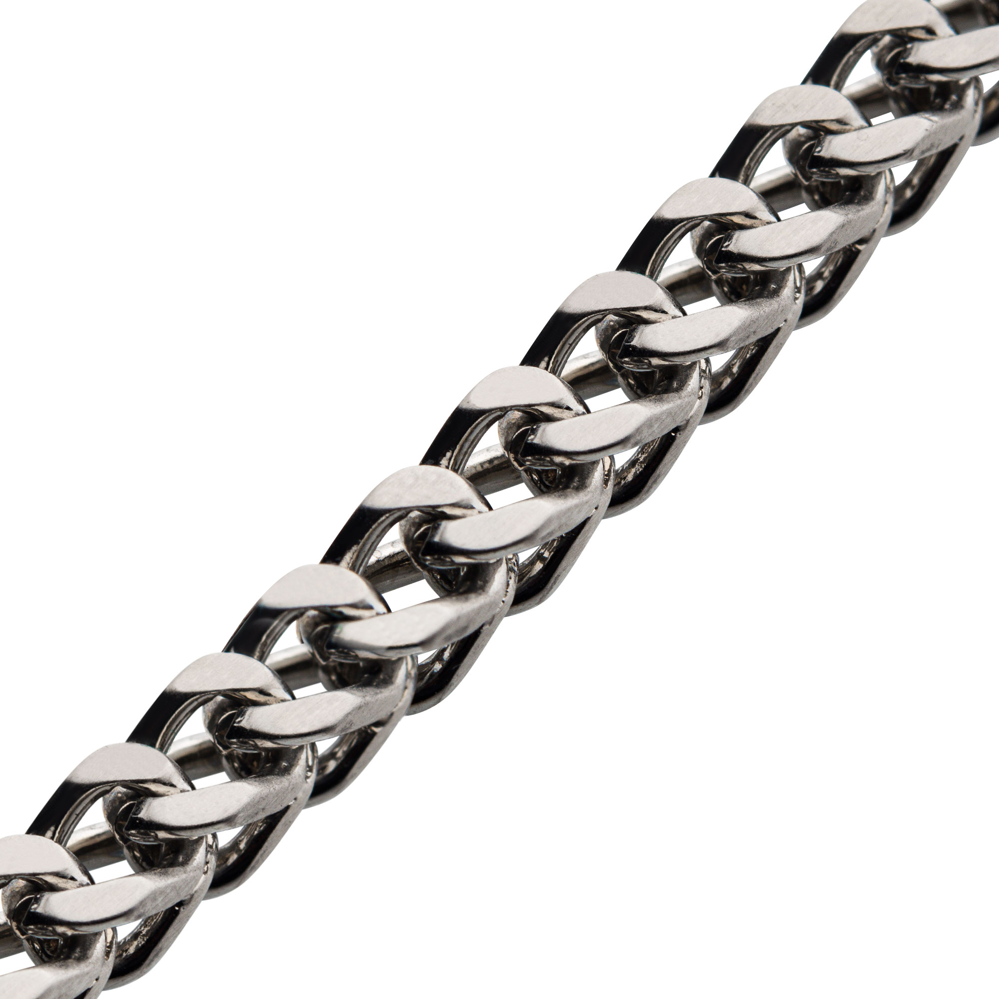 Stainless Steel Franco Chain Bracelet Image 3 K. Martin Jeweler Dodge City, KS