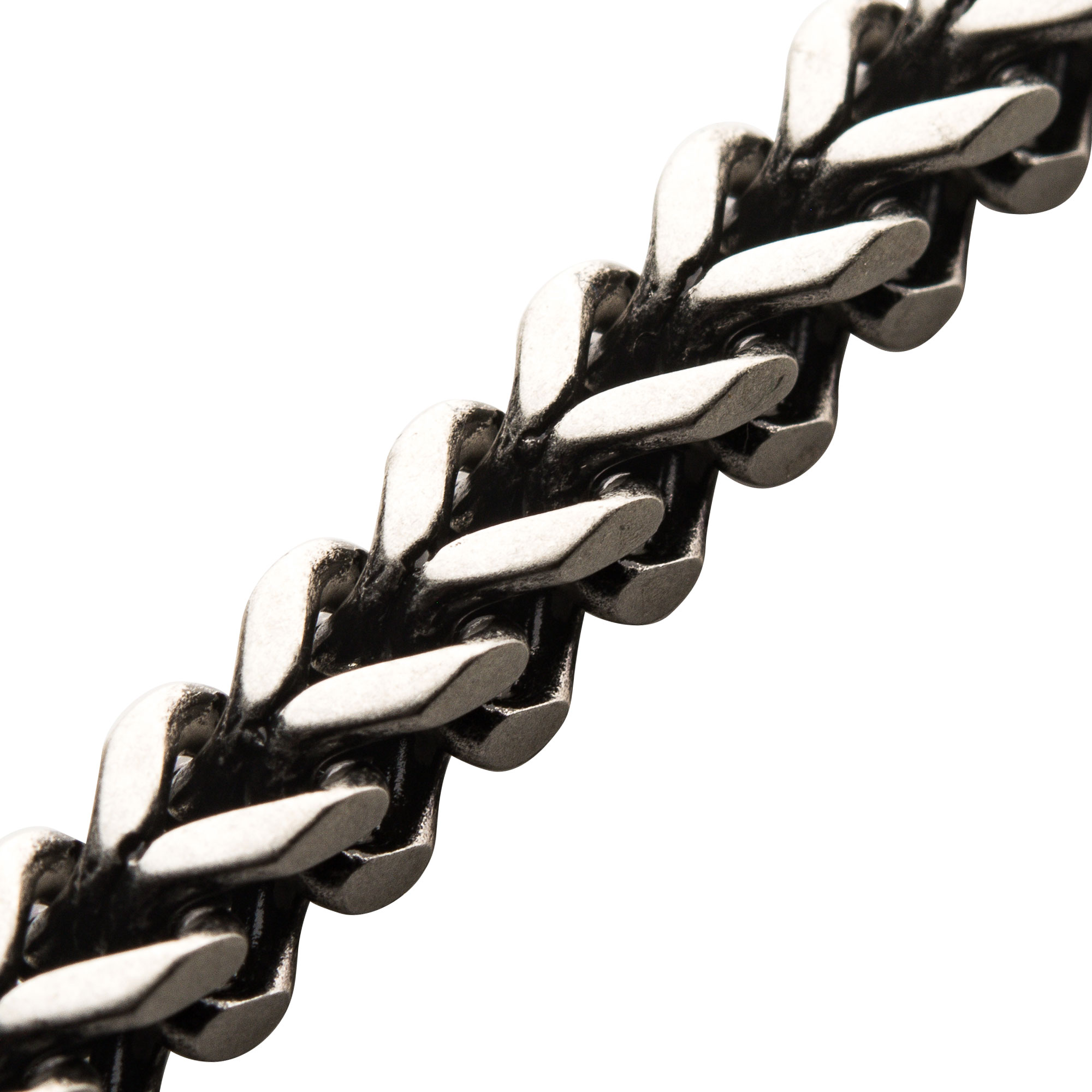 Stainless Steel Silver Plated Franco Chain Bracelet Image 3 Milano Jewelers Pembroke Pines, FL