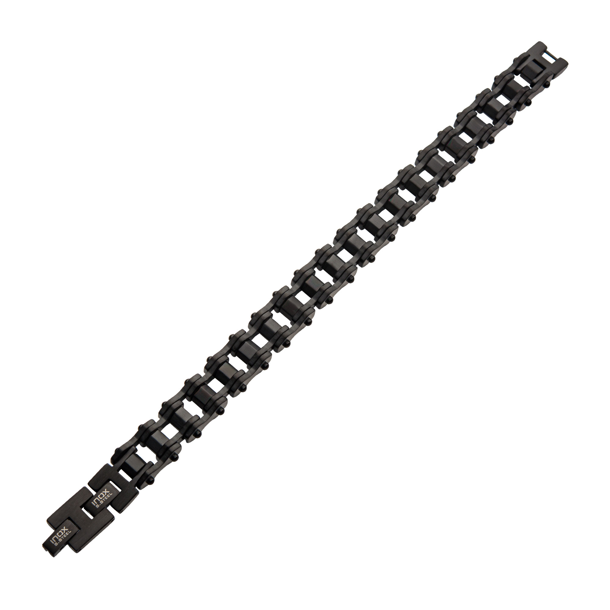 Black Plated Bike Chain Bracelet Image 2 Lewis Jewelers, Inc. Ansonia, CT