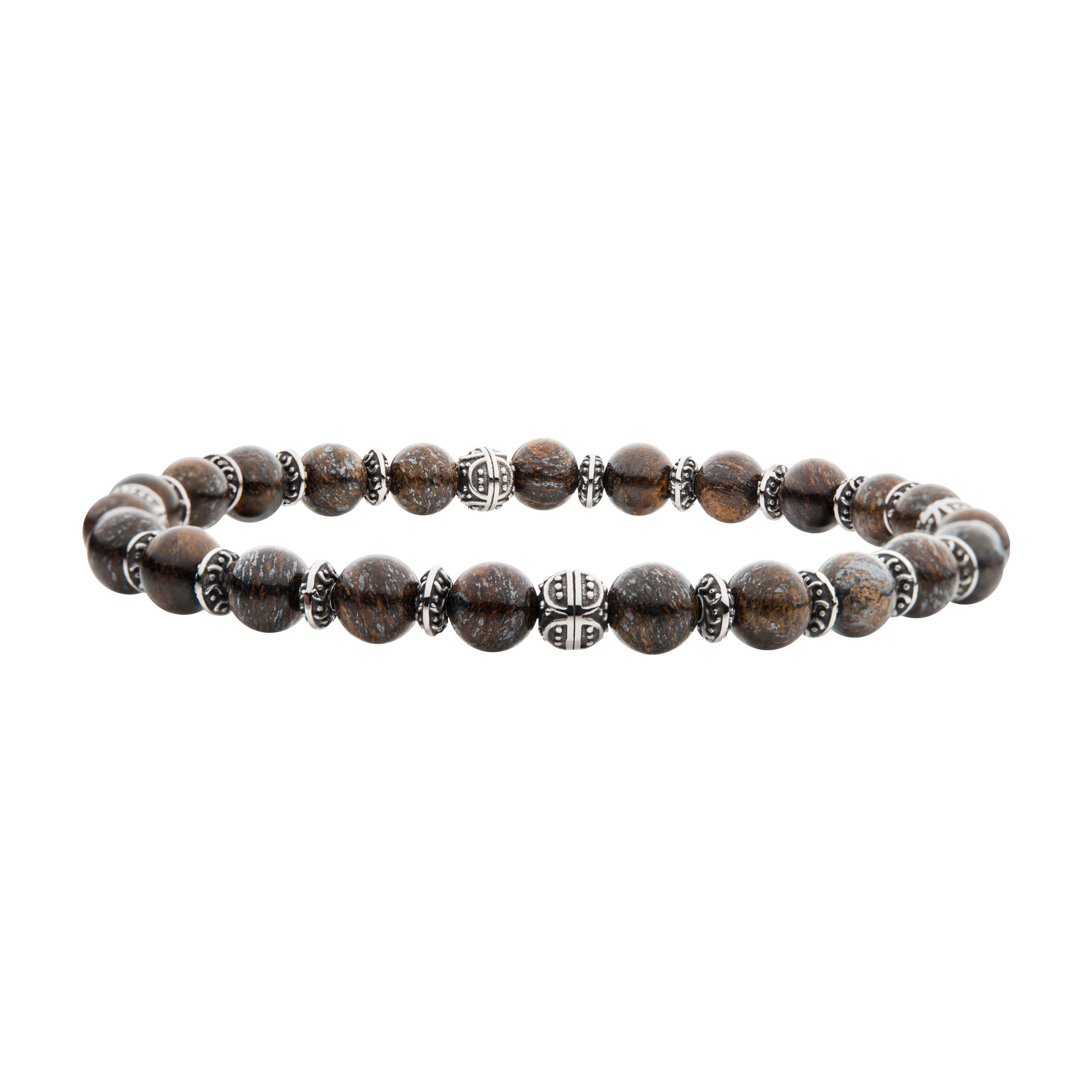 Bronze Stones with Black Oxidized Beads Bracelet Milano Jewelers Pembroke Pines, FL
