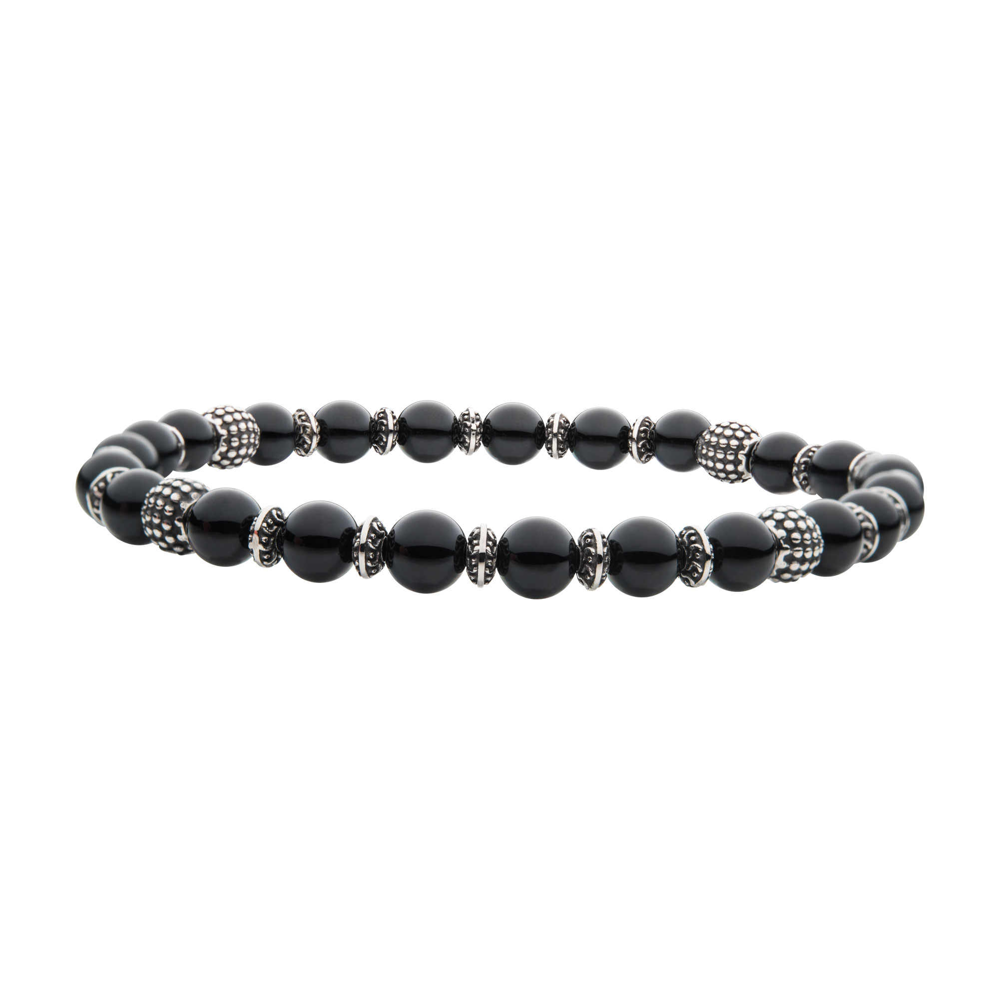 Black Agate Stones with Black Oxidized Beads Bracelet Midtown Diamonds Reno, NV