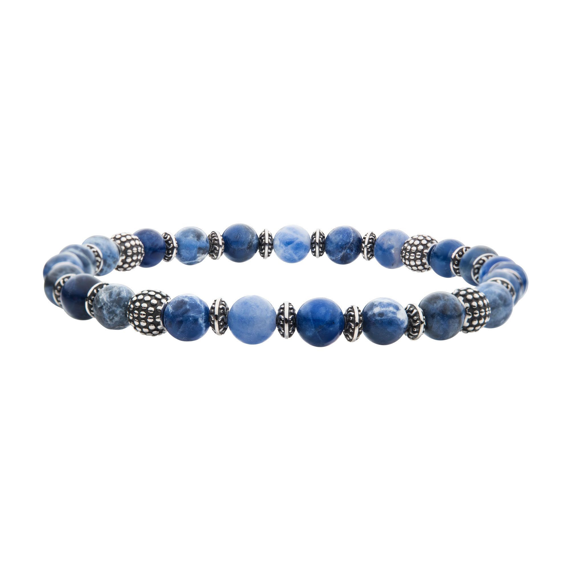 Blue Sodalite Stones with Black Oxidized Beads Bracelet Enchanted Jewelry Plainfield, CT