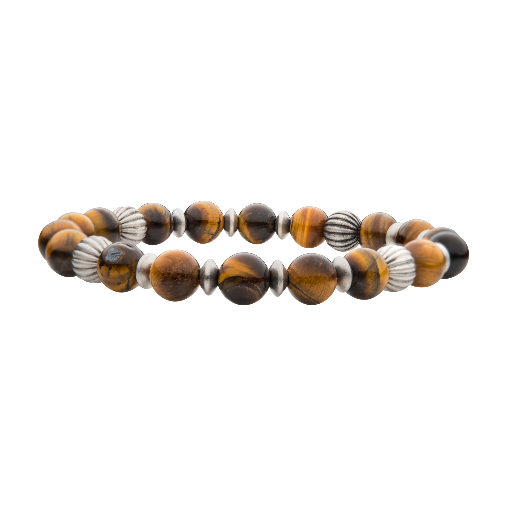Tiger Eye Stones with Black Oxidized Beads Bracelet Mueller Jewelers Chisago City, MN