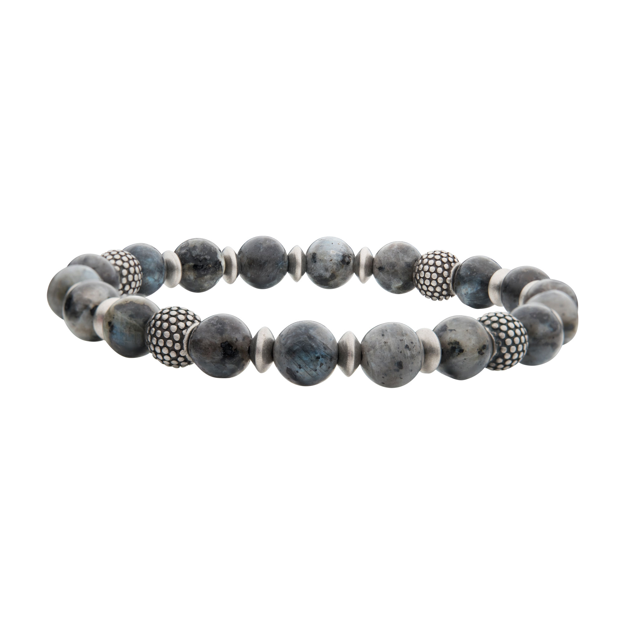 Labradorite Stones with Black Oxidized Beads Bracelet Milano Jewelers Pembroke Pines, FL