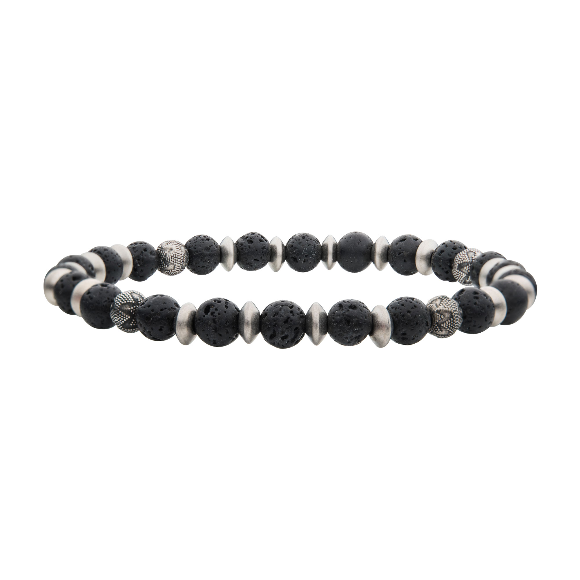 Lava Stones with Black Oxidized Beads Bracelet Milano Jewelers Pembroke Pines, FL
