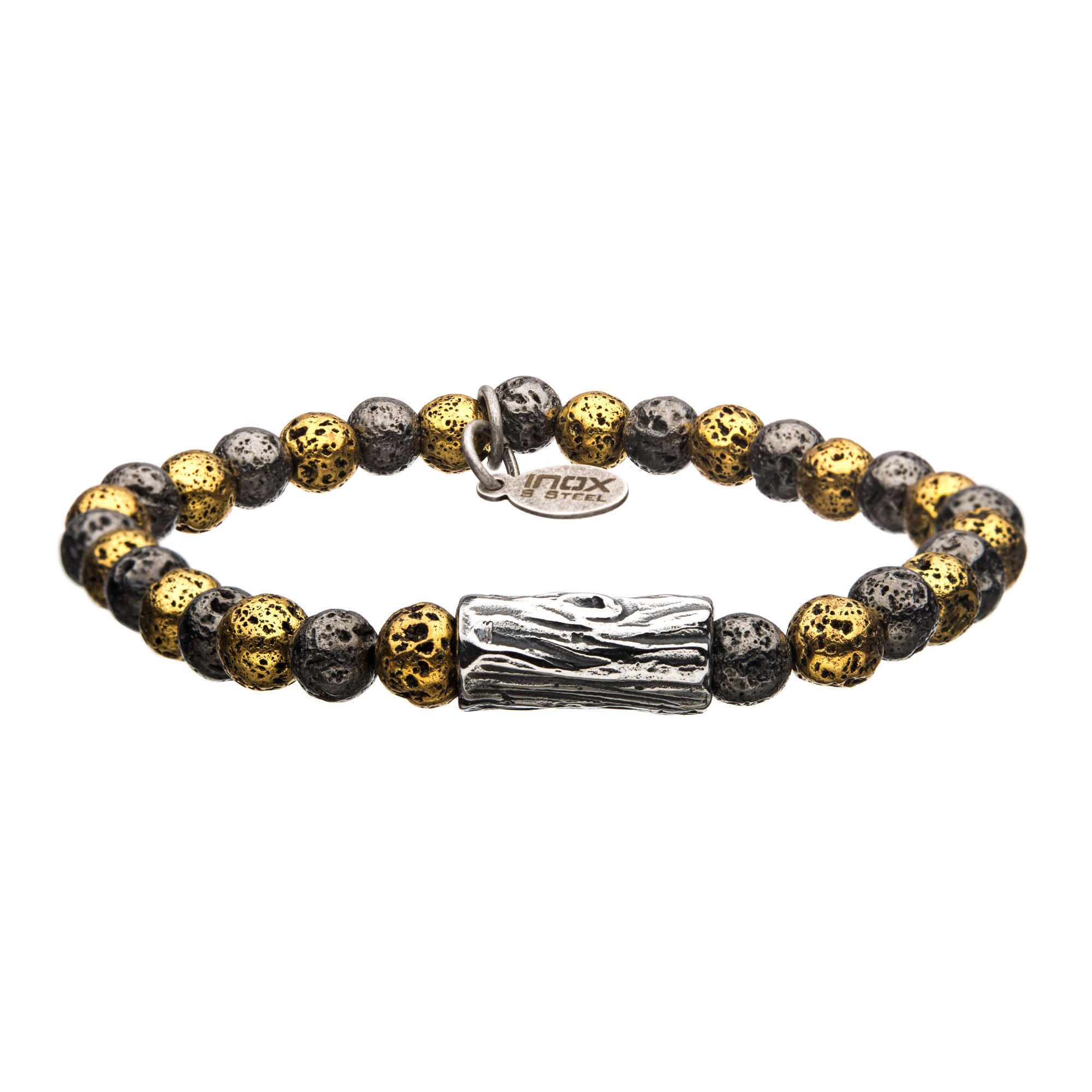 6mm Gold Beads with Hematite Beads String Bracelet Carroll / Ochs Jewelers Monroe, MI