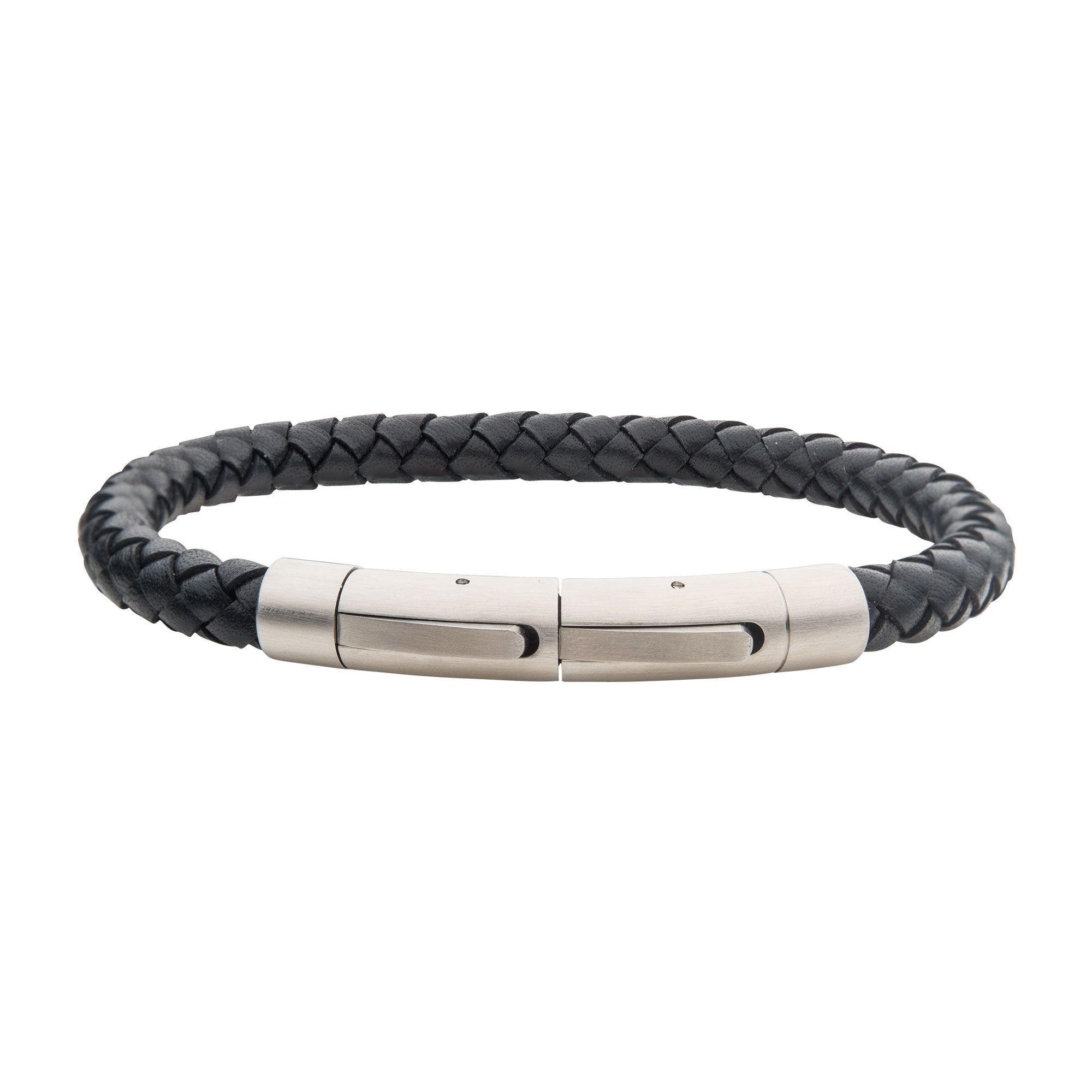 6mm Black Leather Bracelet Image 2 Milano Jewelers Pembroke Pines, FL