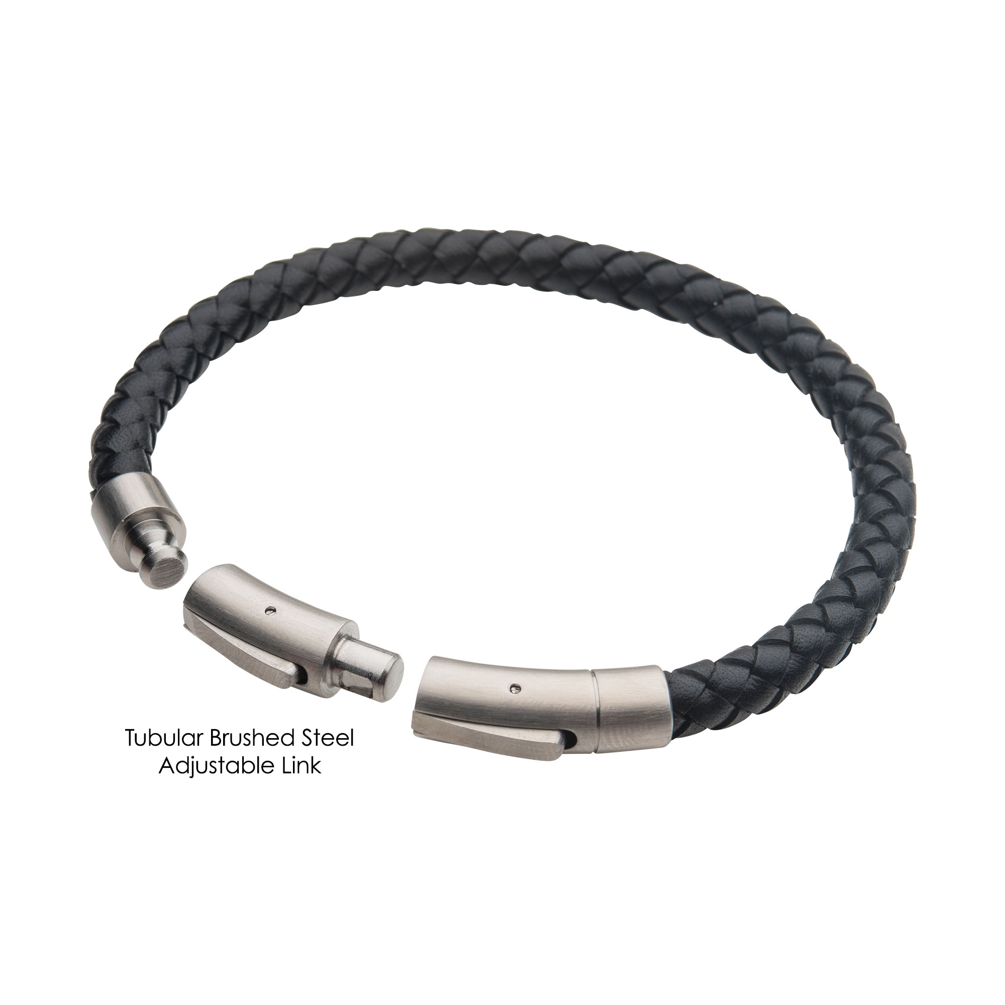 6mm Black Leather Bracelet Image 3 Carroll / Ochs Jewelers Monroe, MI