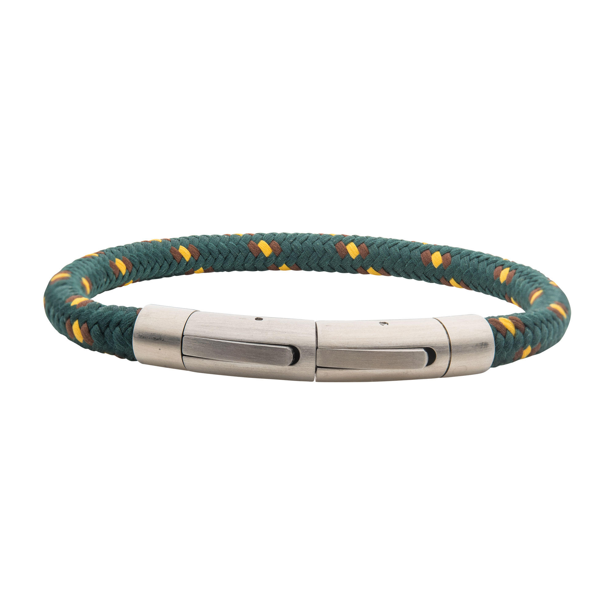 6mm Green, Brown and Yellow Nylon Cord Bracelet Image 2 Lewis Jewelers, Inc. Ansonia, CT