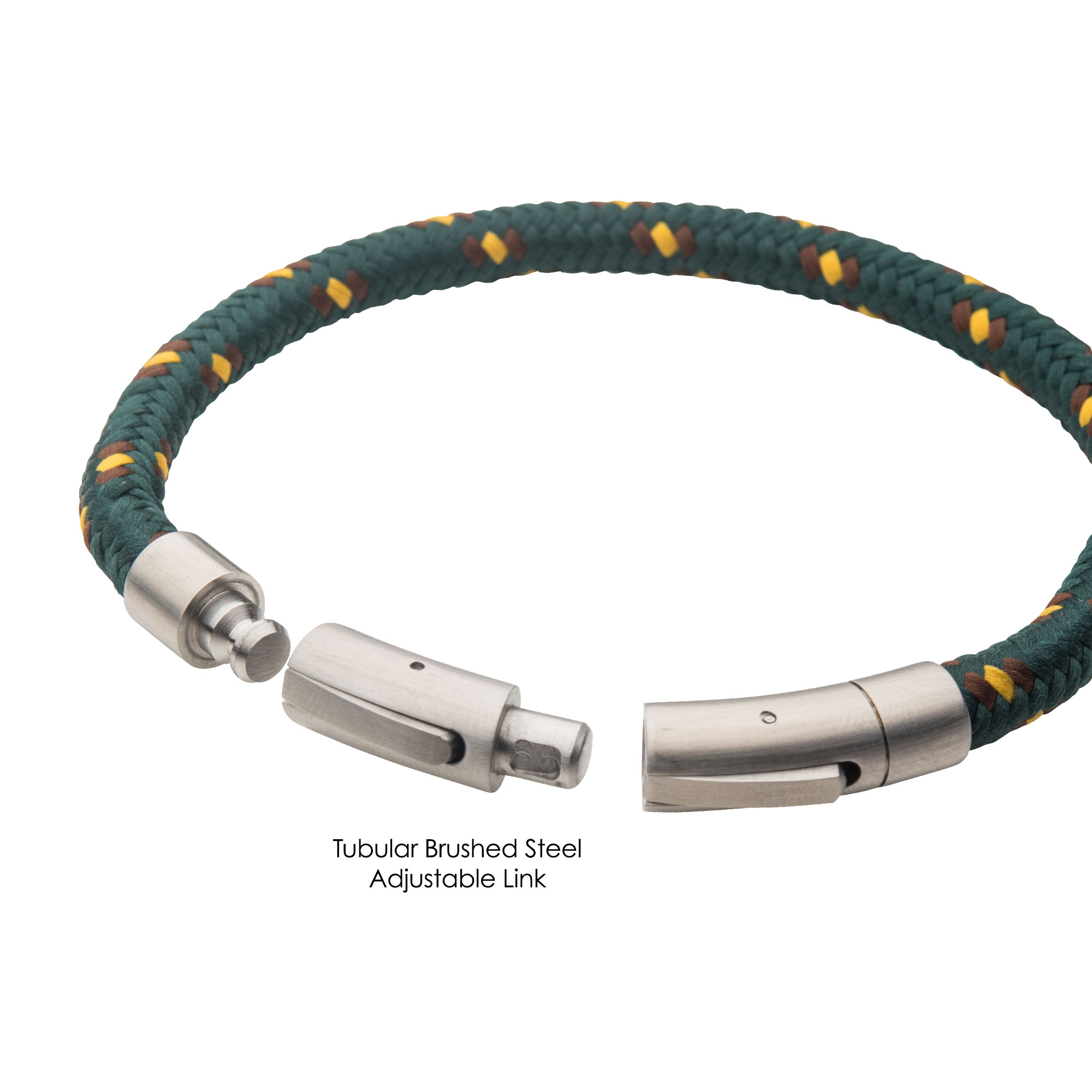 6mm Green, Brown and Yellow Nylon Cord Bracelet Image 3 Milano Jewelers Pembroke Pines, FL