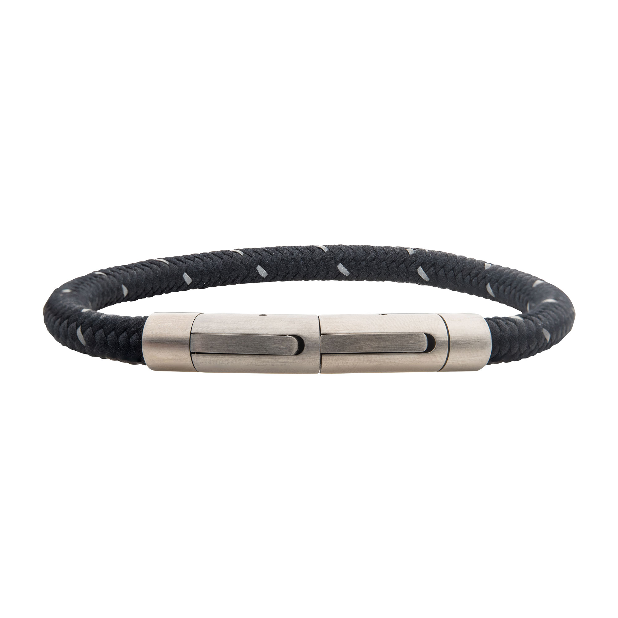 6mm Black Reflective Nylon Cord Bracelet Image 2 Milano Jewelers Pembroke Pines, FL