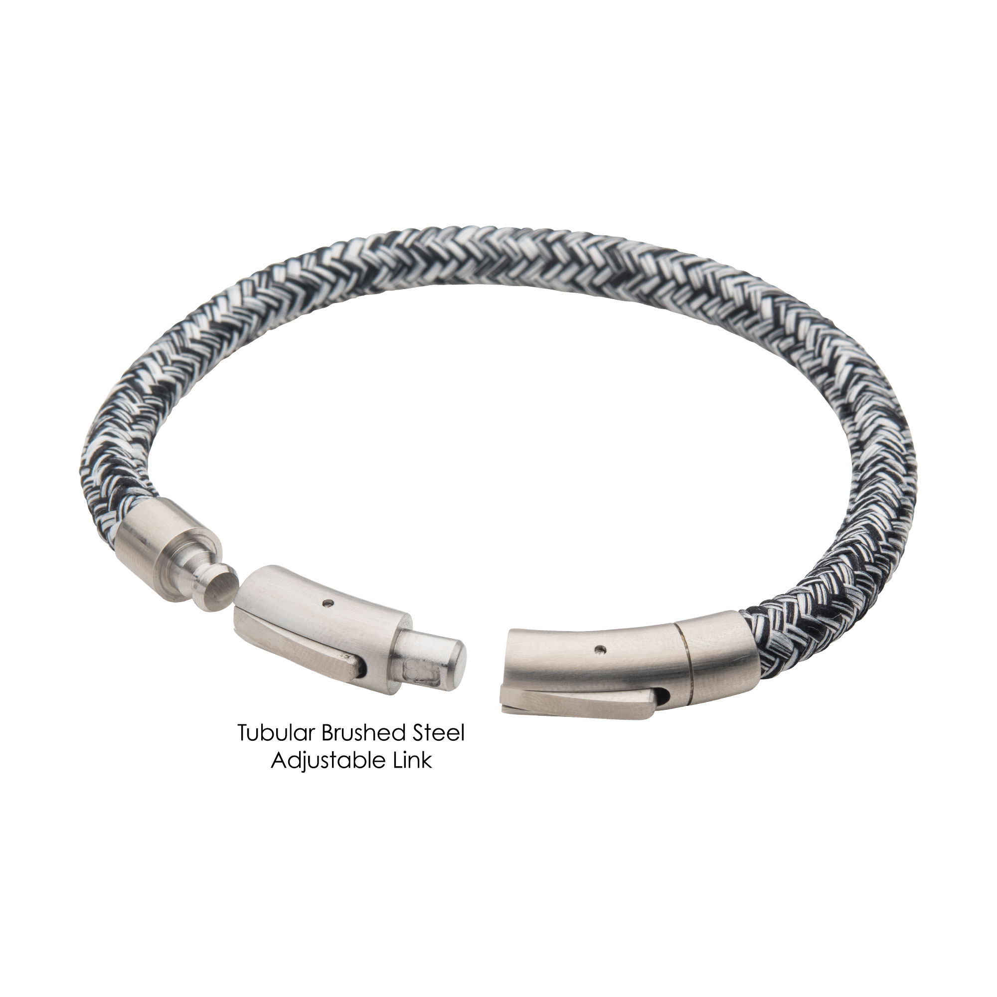 6mm Black and White Nylon Cord Bracelet Image 3 Enchanted Jewelry Plainfield, CT