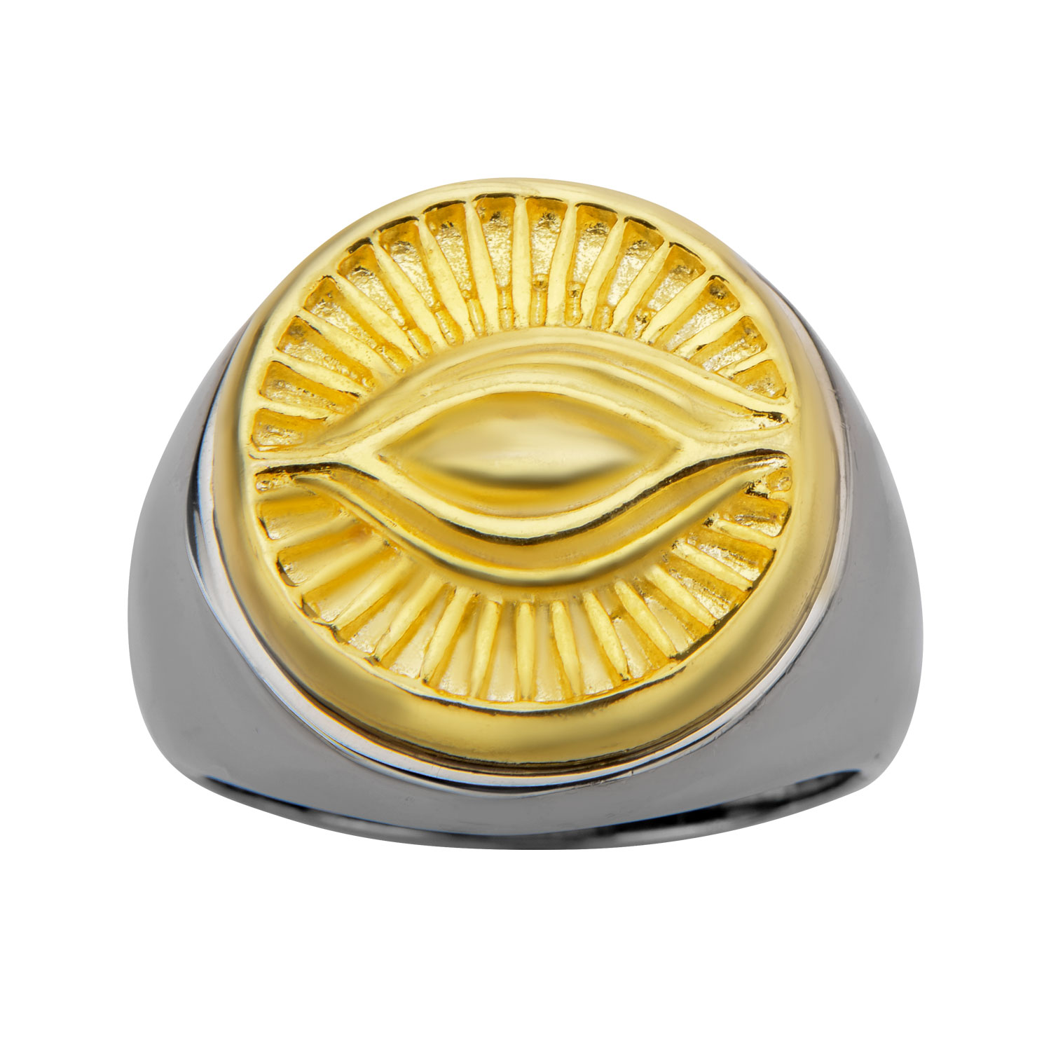 Gold Plated All Seeing Eye Ring Image 3 K. Martin Jeweler Dodge City, KS
