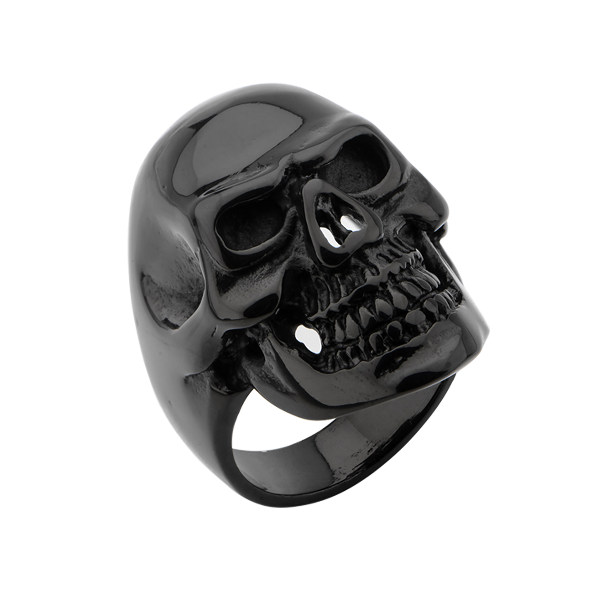 Black Plated Skull All Teeth Out Ring K. Martin Jeweler Dodge City, KS