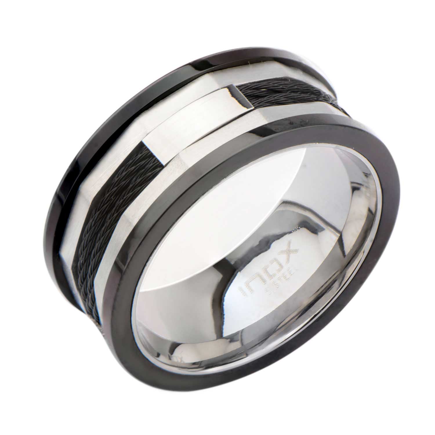 Plated Black Lines & Black Cables Ring P.K. Bennett Jewelers Mundelein, IL