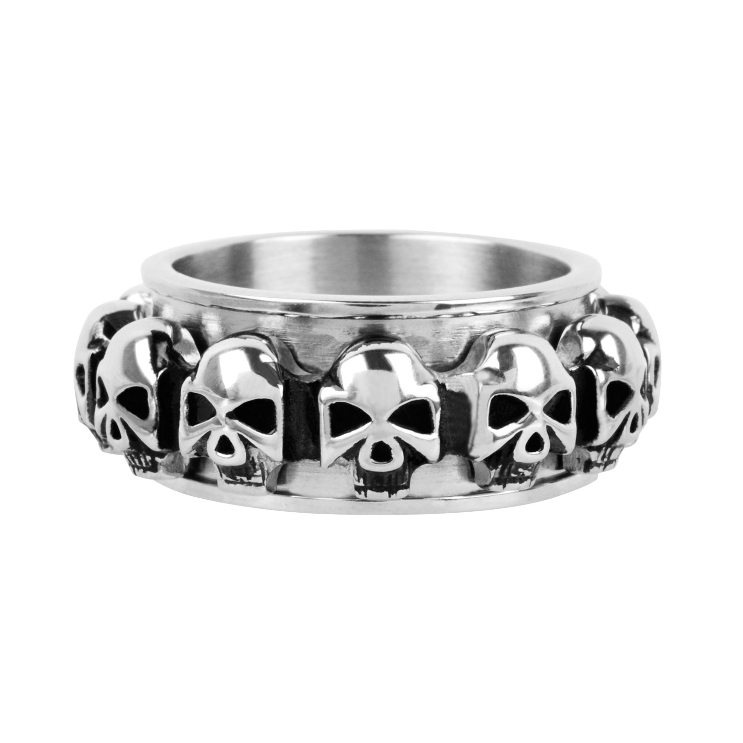 Multiple Skulls all Around Spinner Ring Morin Jewelers Southbridge, MA