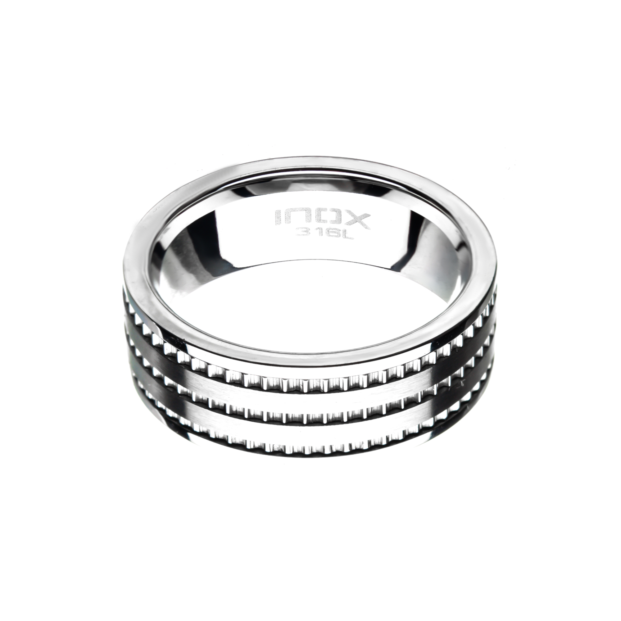 Stainless Steel Modern Ring Image 2 Midtown Diamonds Reno, NV