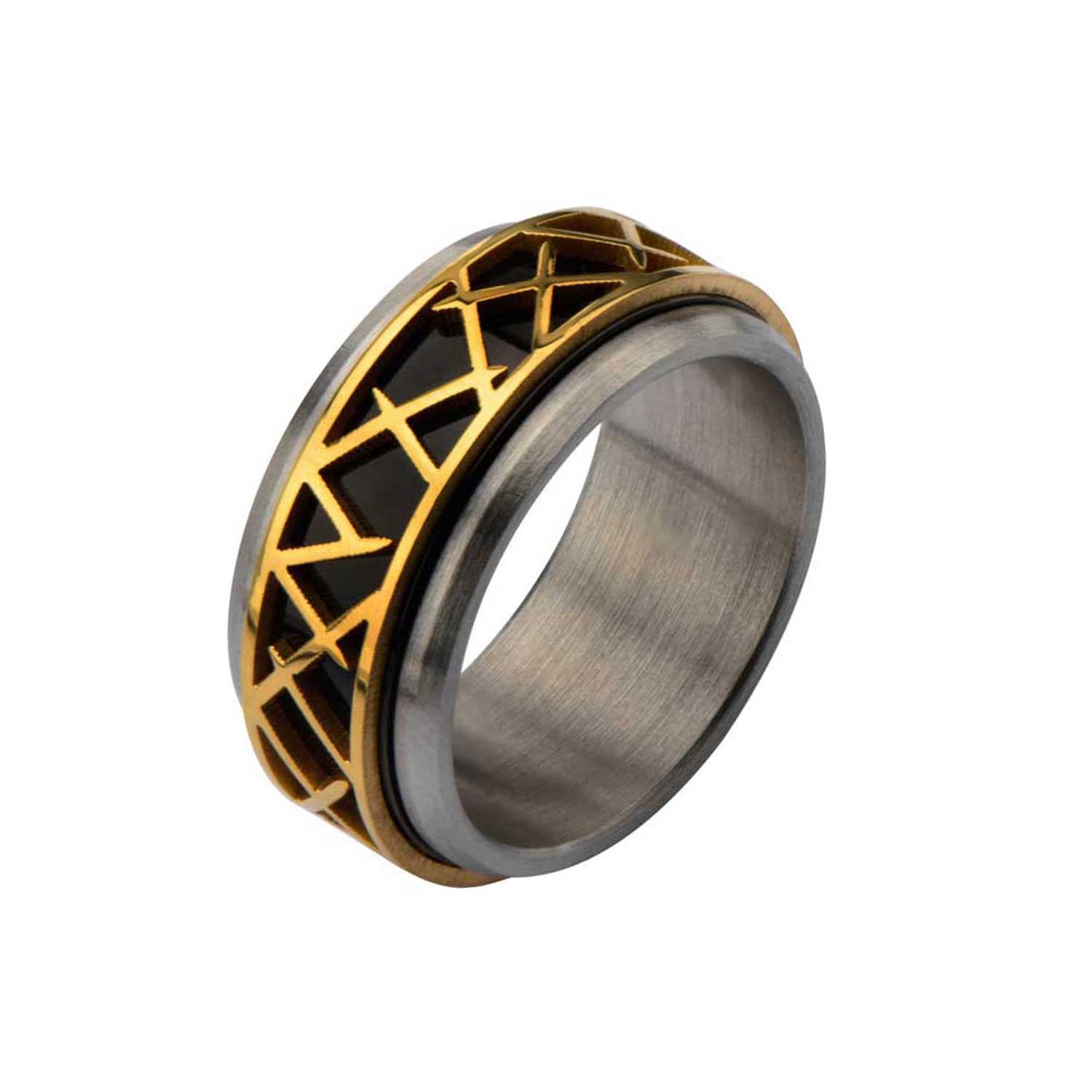 Plated Black with Plated Gold Thorn Ring Ken Walker Jewelers Gig Harbor, WA