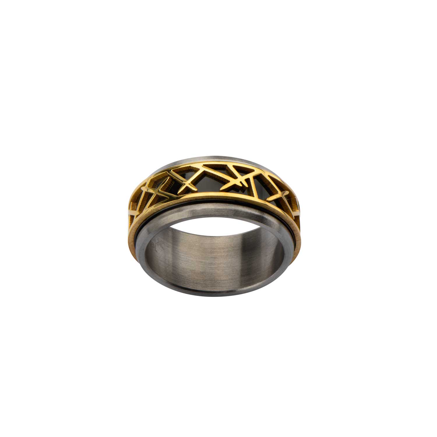 Plated Black with Plated Gold Thorn Ring Image 2 Midtown Diamonds Reno, NV