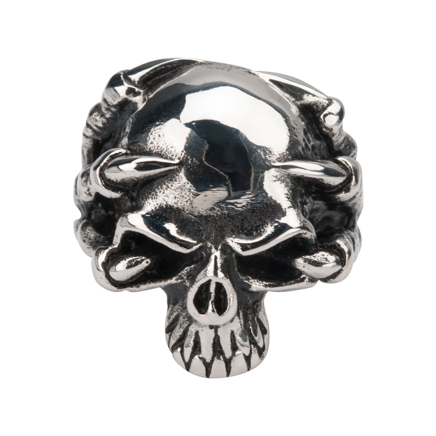 Black Oxidized Skull Ring with Claws Image 2 Enchanted Jewelry Plainfield, CT