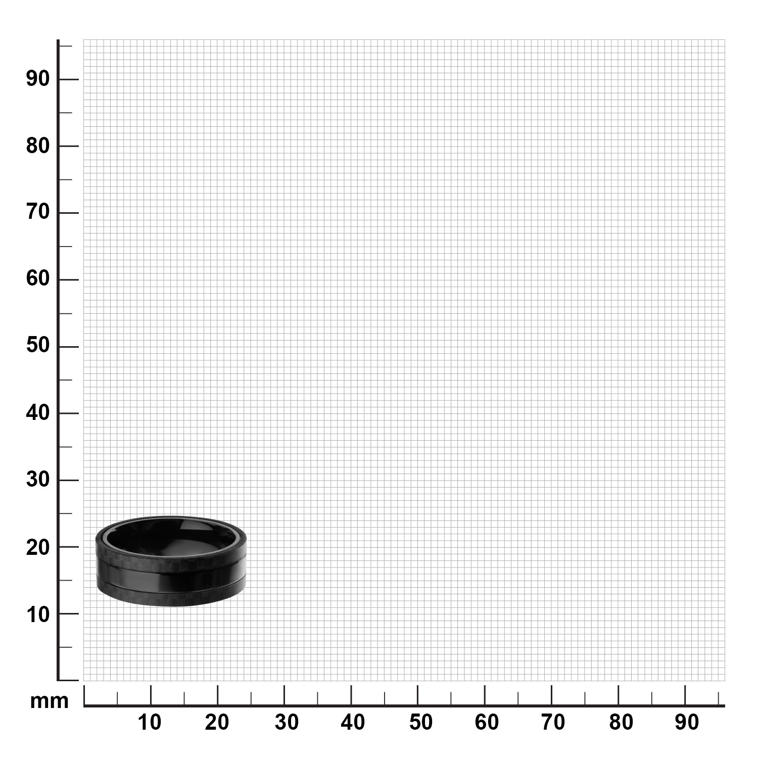 Solid Carbon with Center Black Plated Ring Image 3 K. Martin Jeweler Dodge City, KS