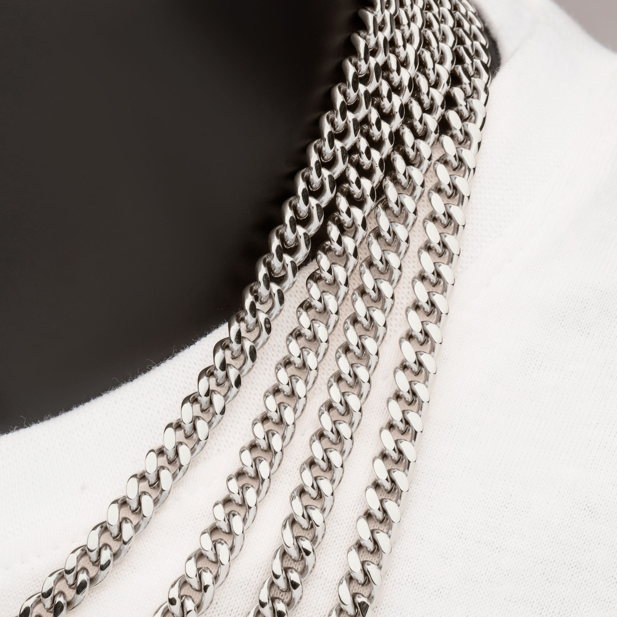 6mm Steel Miami Cuban Chain Image 4 Mueller Jewelers Chisago City, MN