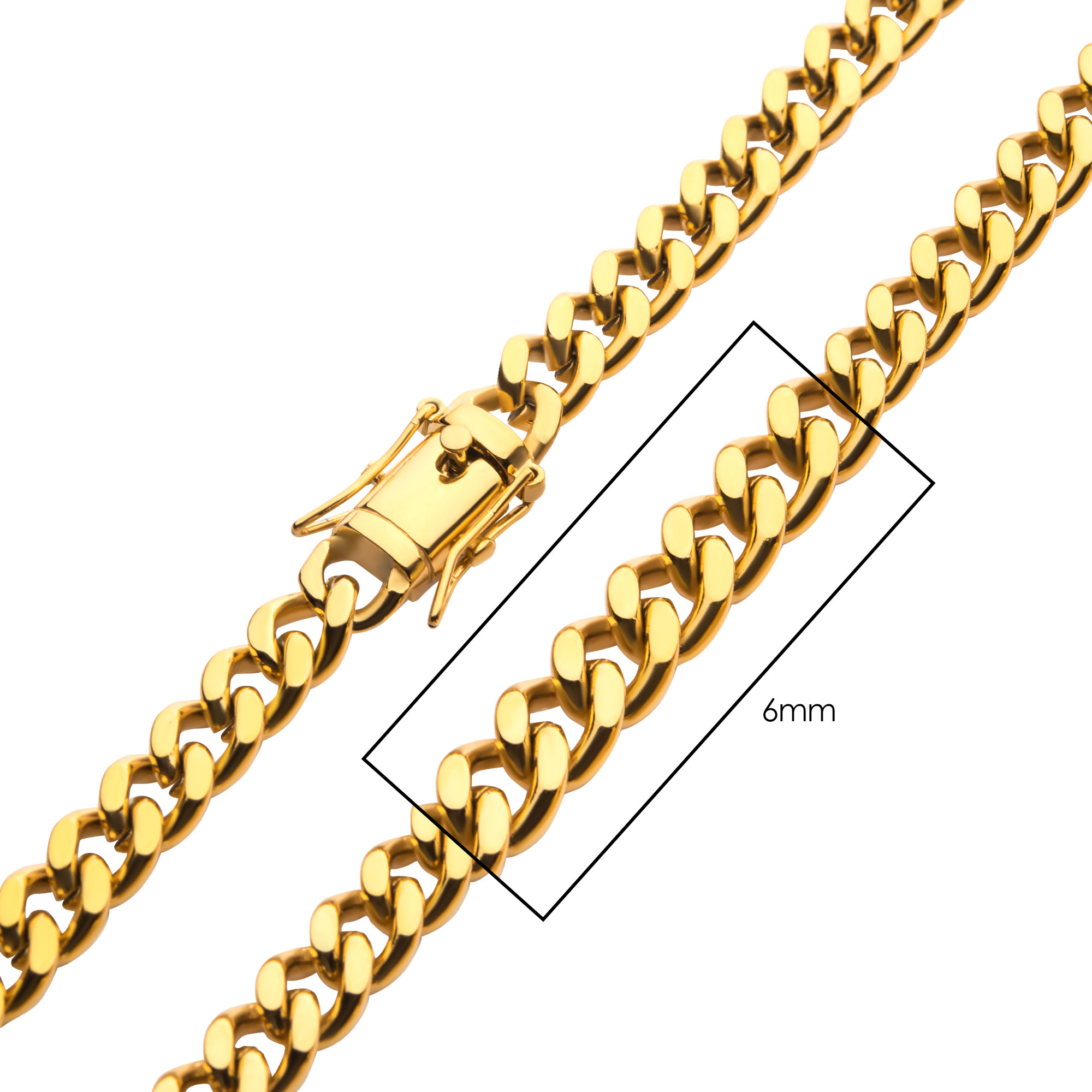 6mm 18K Gold Plated Miami Cuban Chain Enchanted Jewelry Plainfield, CT