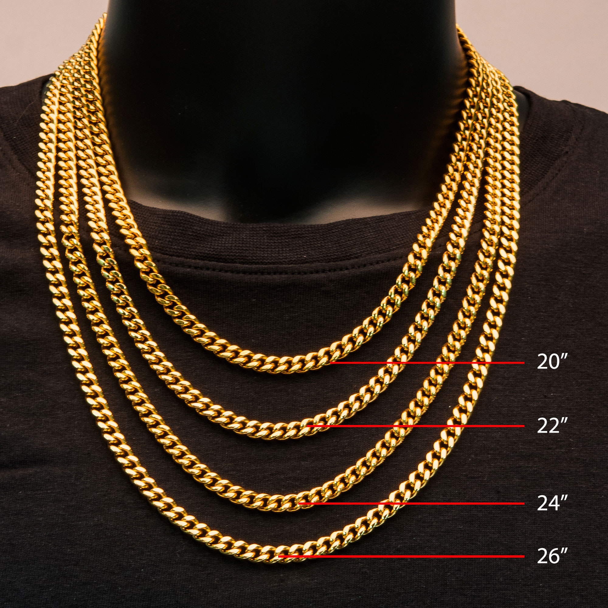 6mm 18K Gold Plated Miami Cuban Chain Image 5 Enchanted Jewelry Plainfield, CT