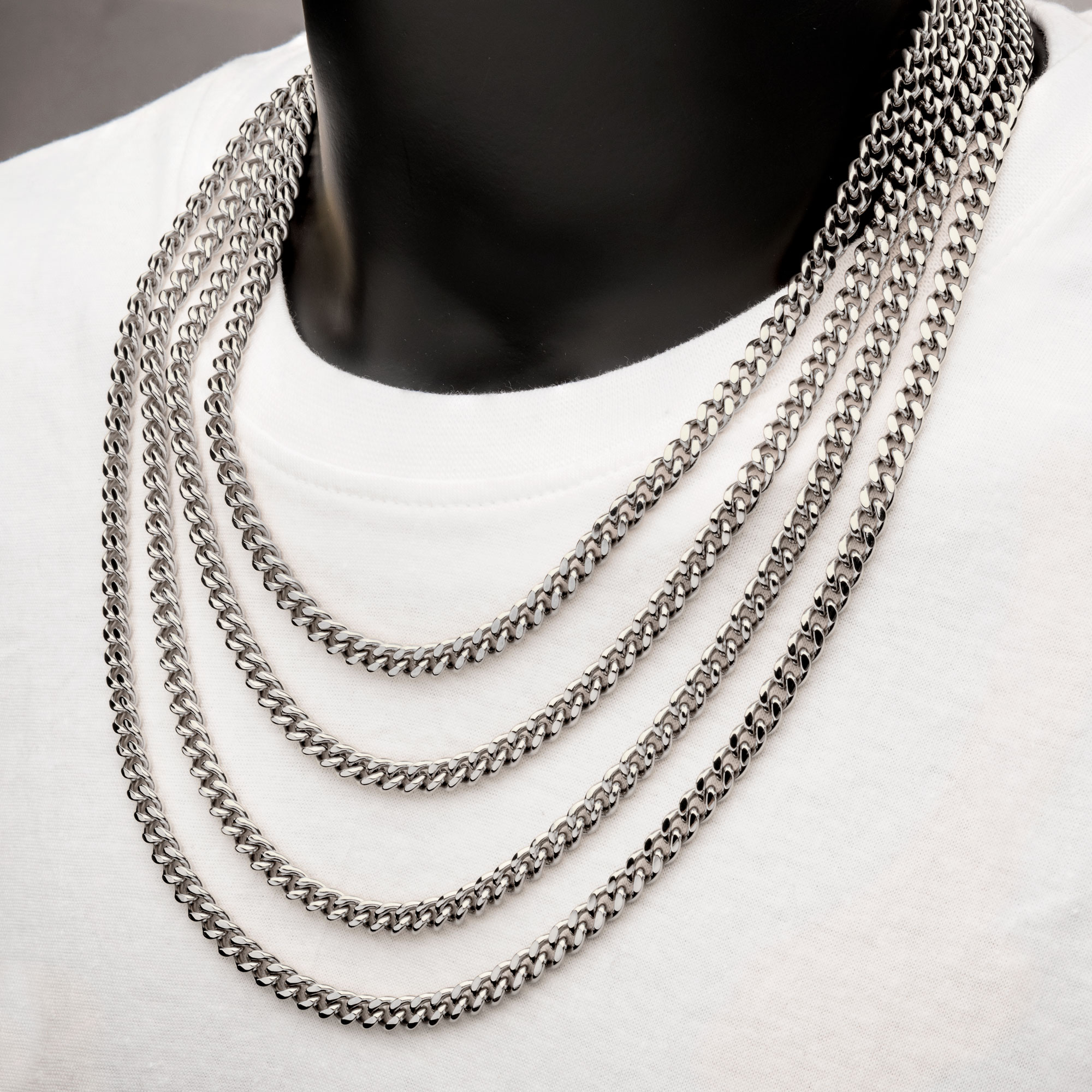 Stainless Steel Curb Chain Necklace Image 3 Enchanted Jewelry Plainfield, CT