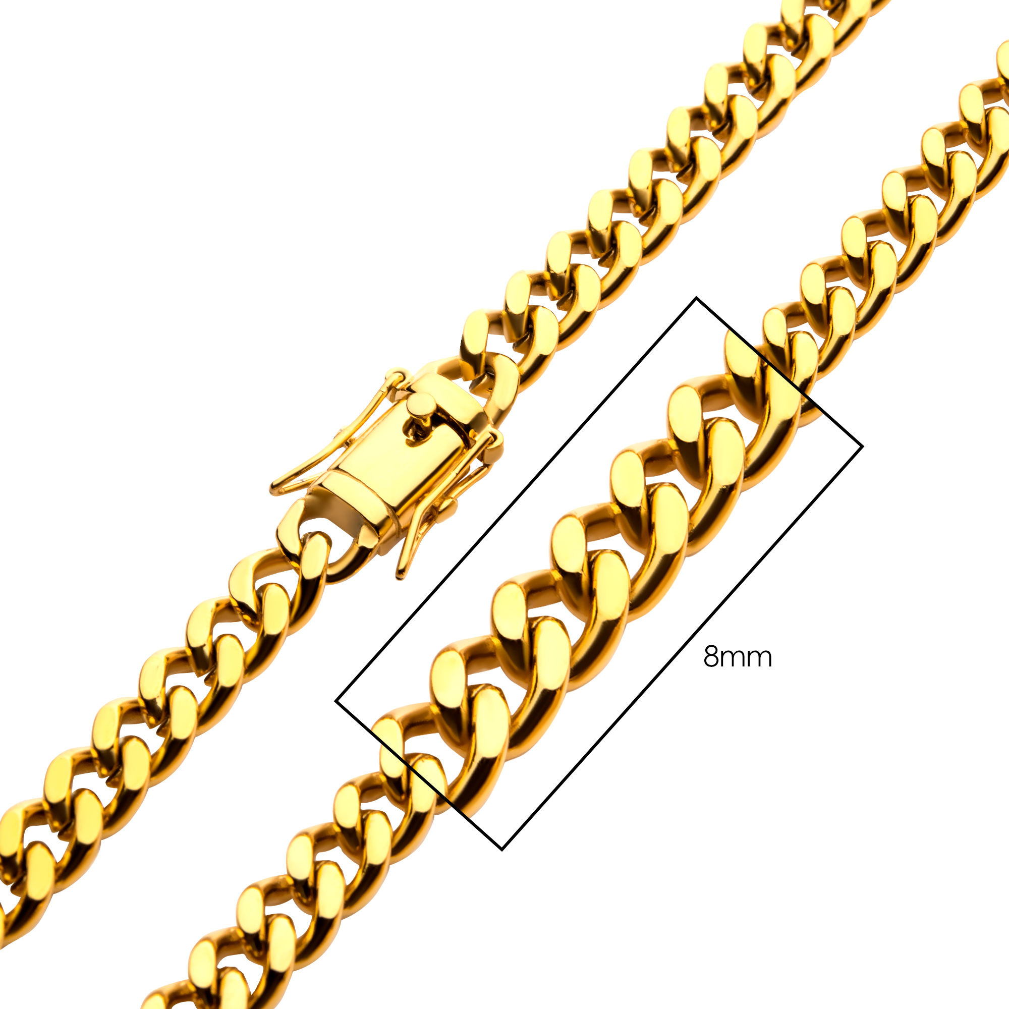 8mm 18K Gold Plated Miami Cuban Chain Ritzi Jewelers Brookville, IN