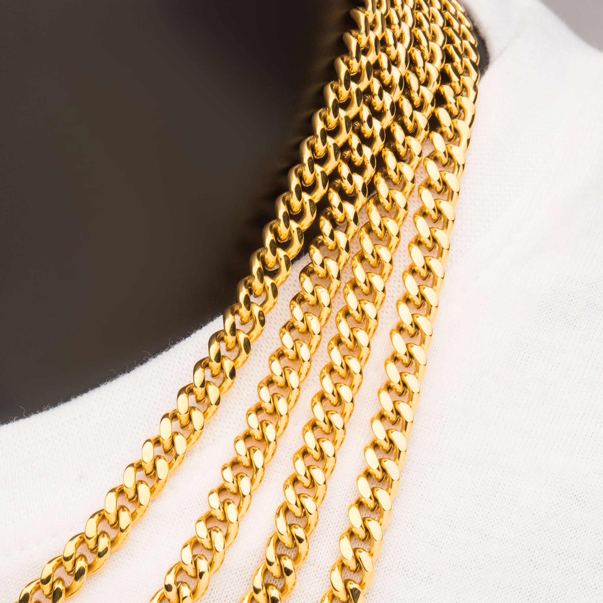 18K Gold Plated Curb Chain Necklace Image 4 Enchanted Jewelry Plainfield, CT