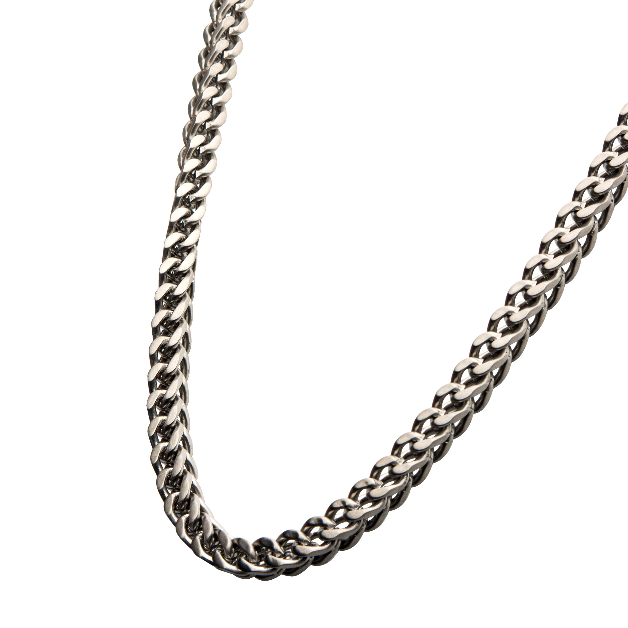 Stainless Steel Franco Chain Necklace Image 3 K. Martin Jeweler Dodge City, KS