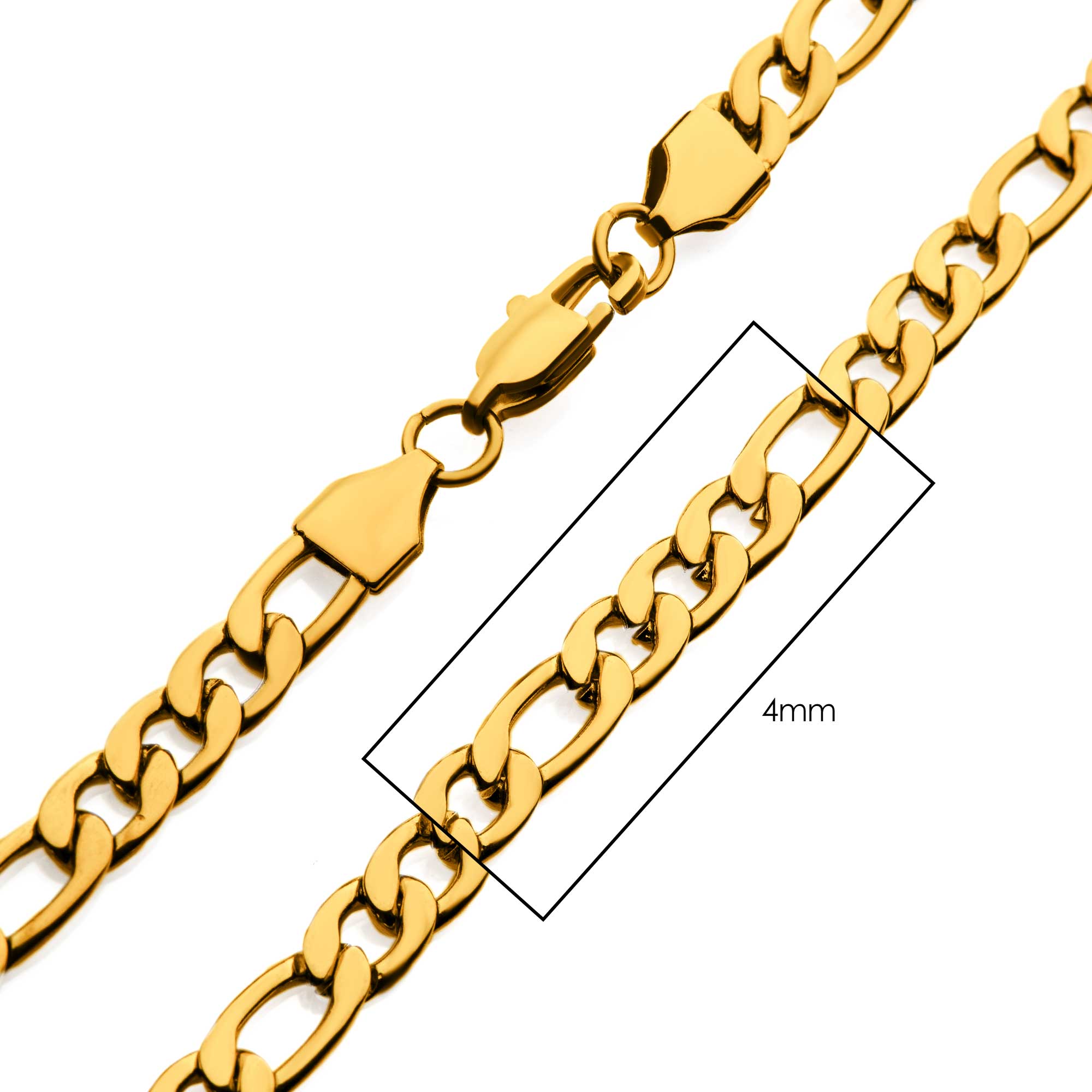 4mm 18K Gold Plated Figaro Chain Enchanted Jewelry Plainfield, CT