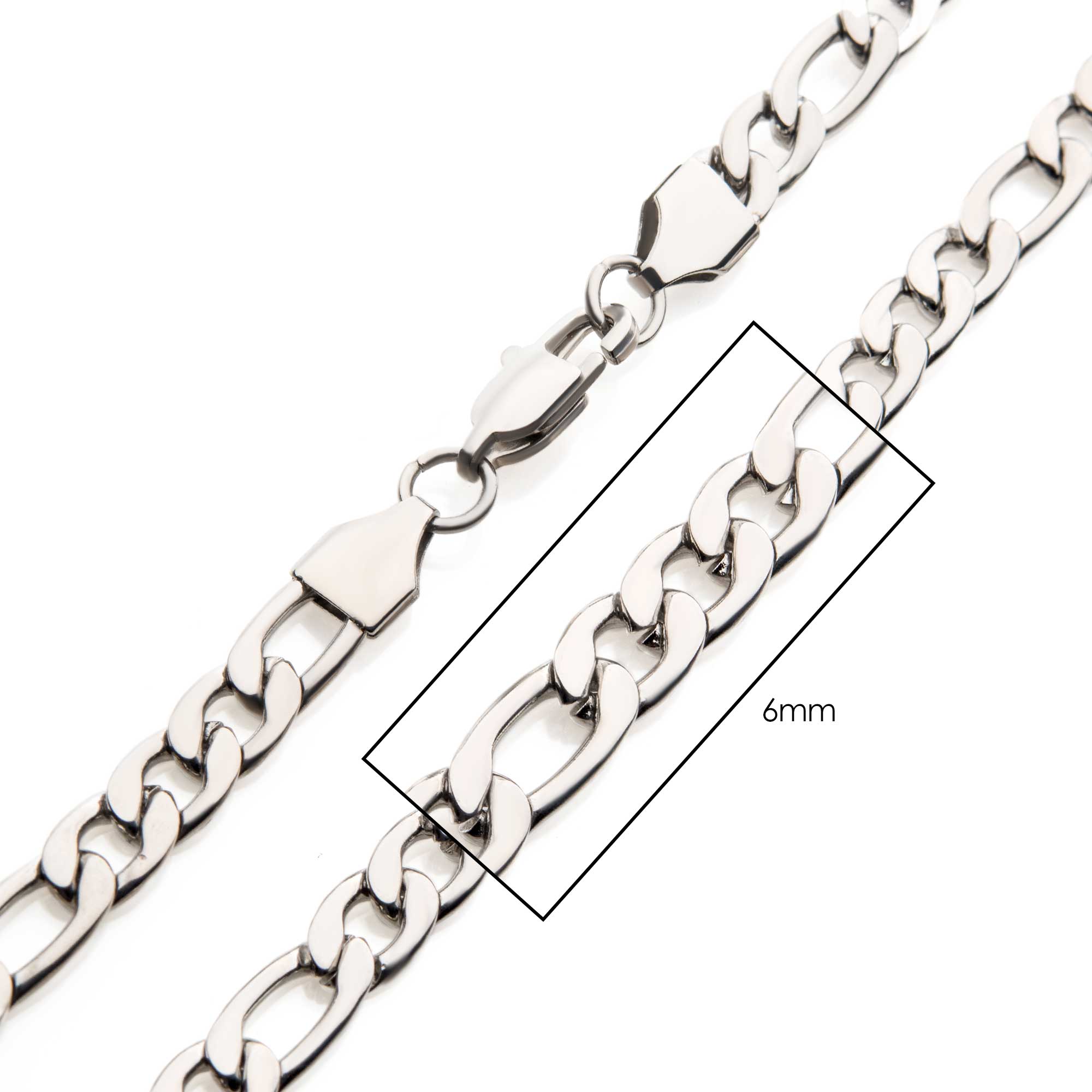 6mm Steel Figaro Chain Milano Jewelers Pembroke Pines, FL