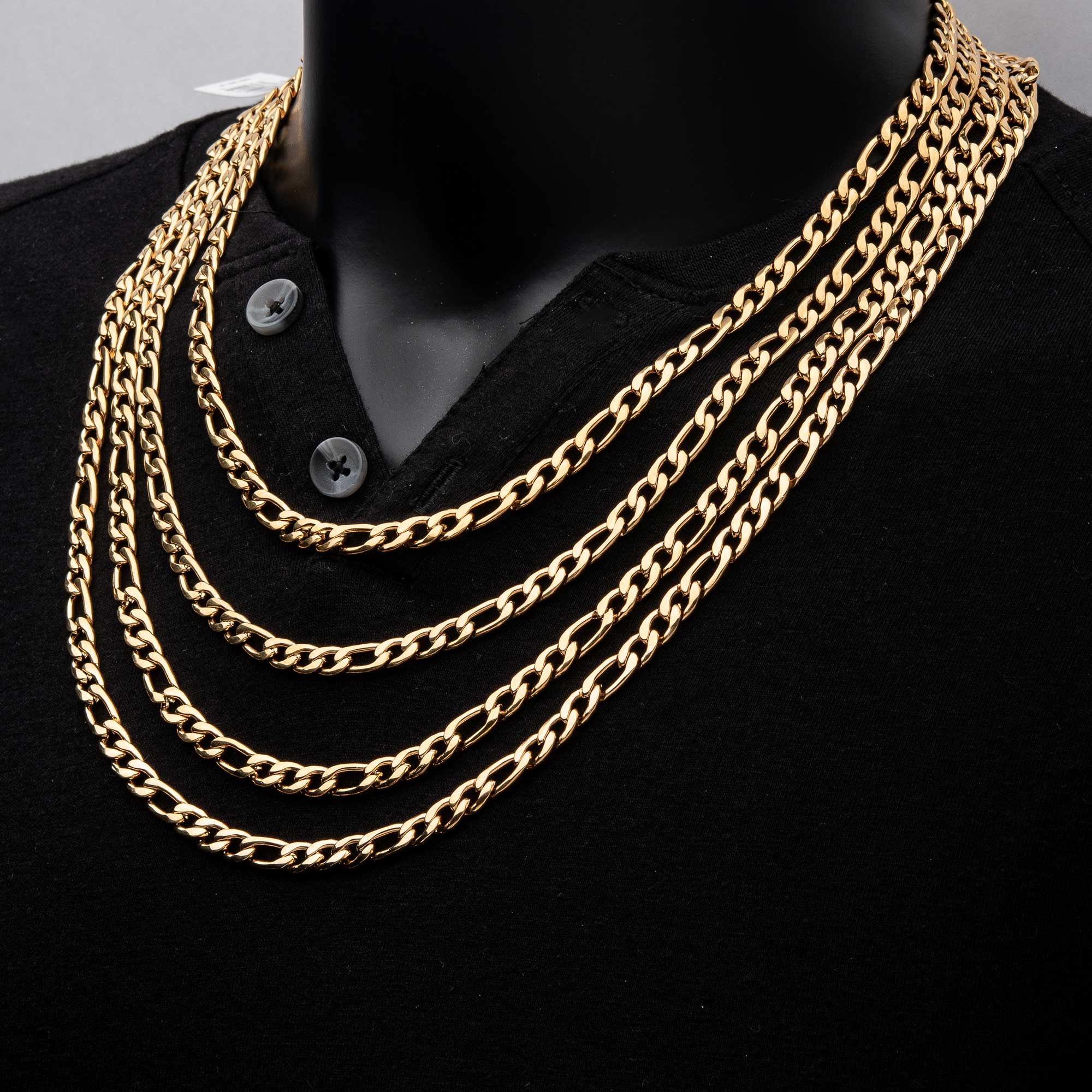 6mm 18K Gold Plated Figaro Chain Image 3 Ritzi Jewelers Brookville, IN