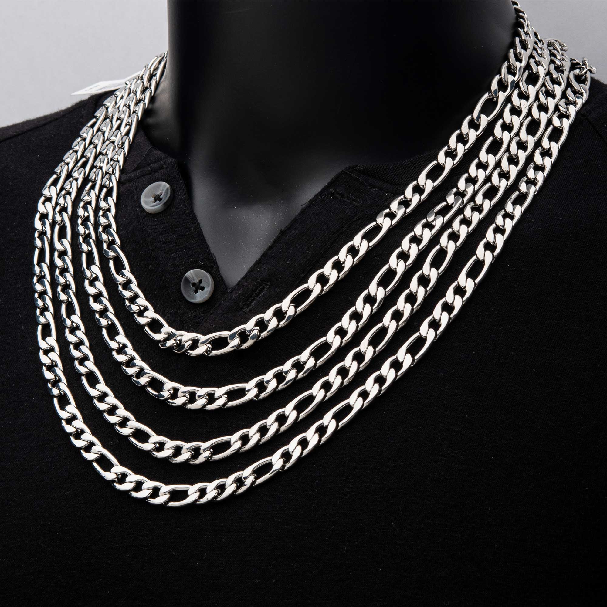 8mm Steel Figaro Chain Image 3 Enchanted Jewelry Plainfield, CT