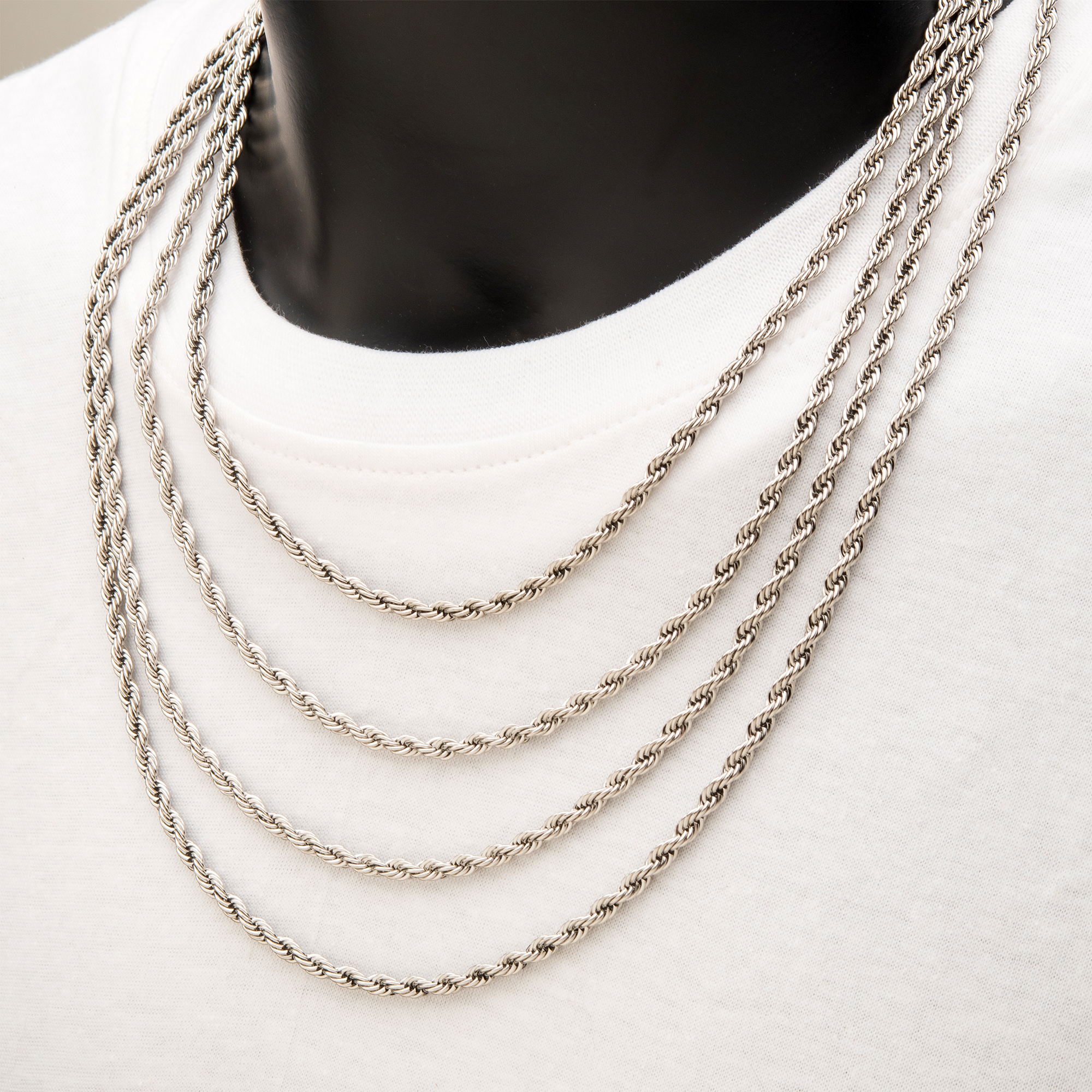 4mm Steel Rope Chain Image 3 Mueller Jewelers Chisago City, MN