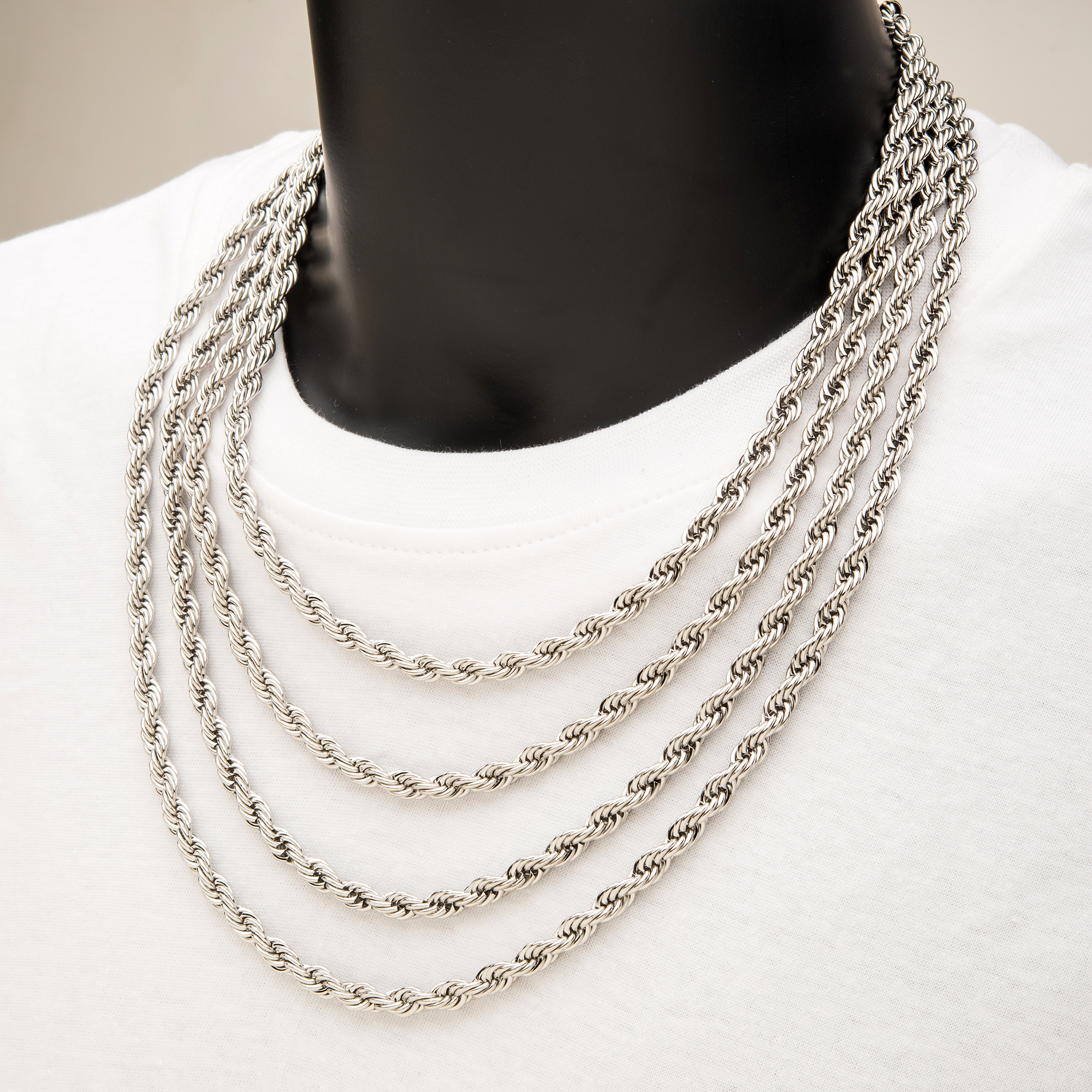 6mm Steel Rope Chain Image 3 Mueller Jewelers Chisago City, MN