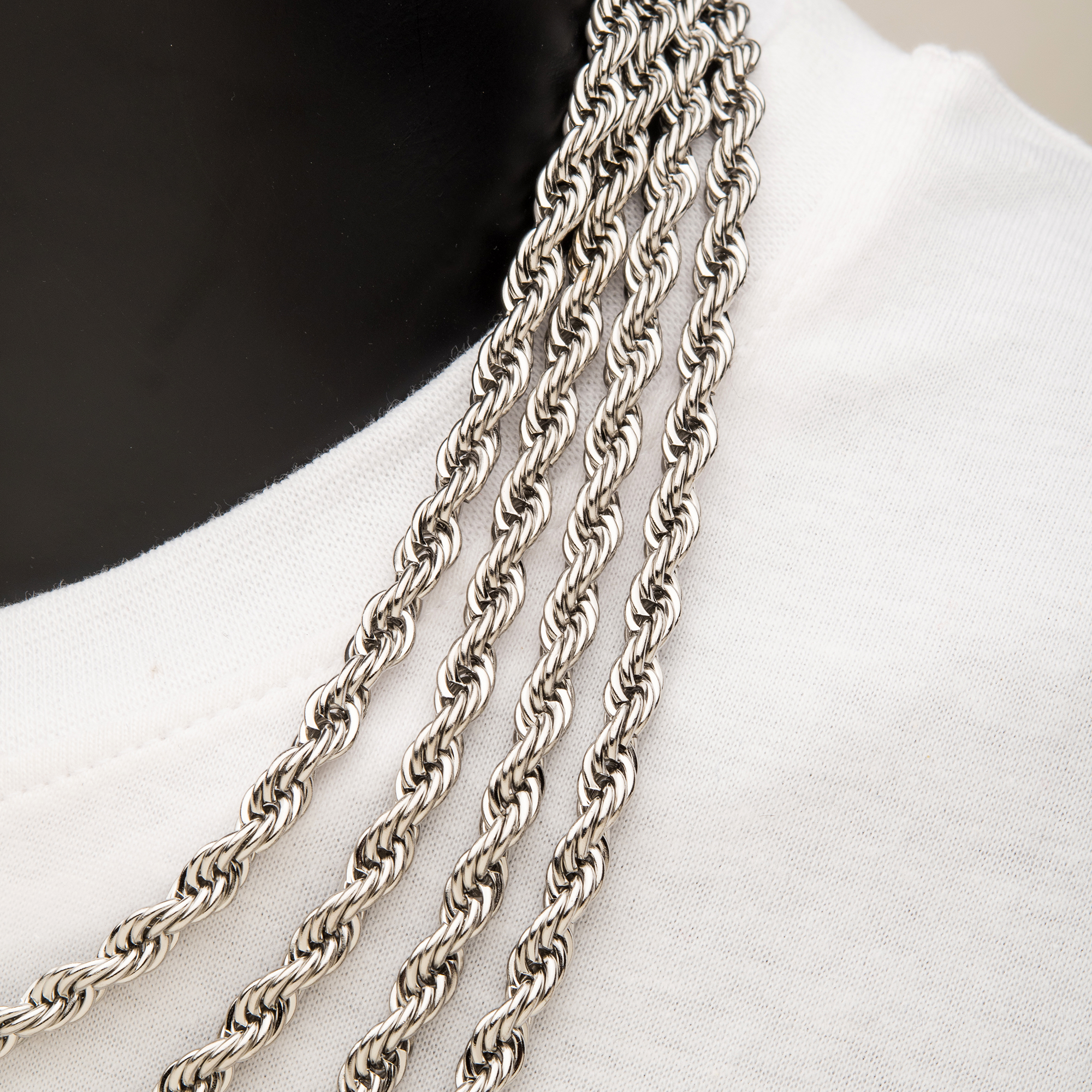 6mm Steel Rope Chain Image 4 Enchanted Jewelry Plainfield, CT