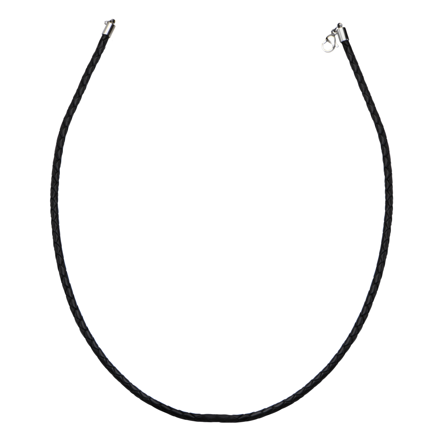 3.5mm Black Woven Leather Necklace Image 3 K. Martin Jeweler Dodge City, KS