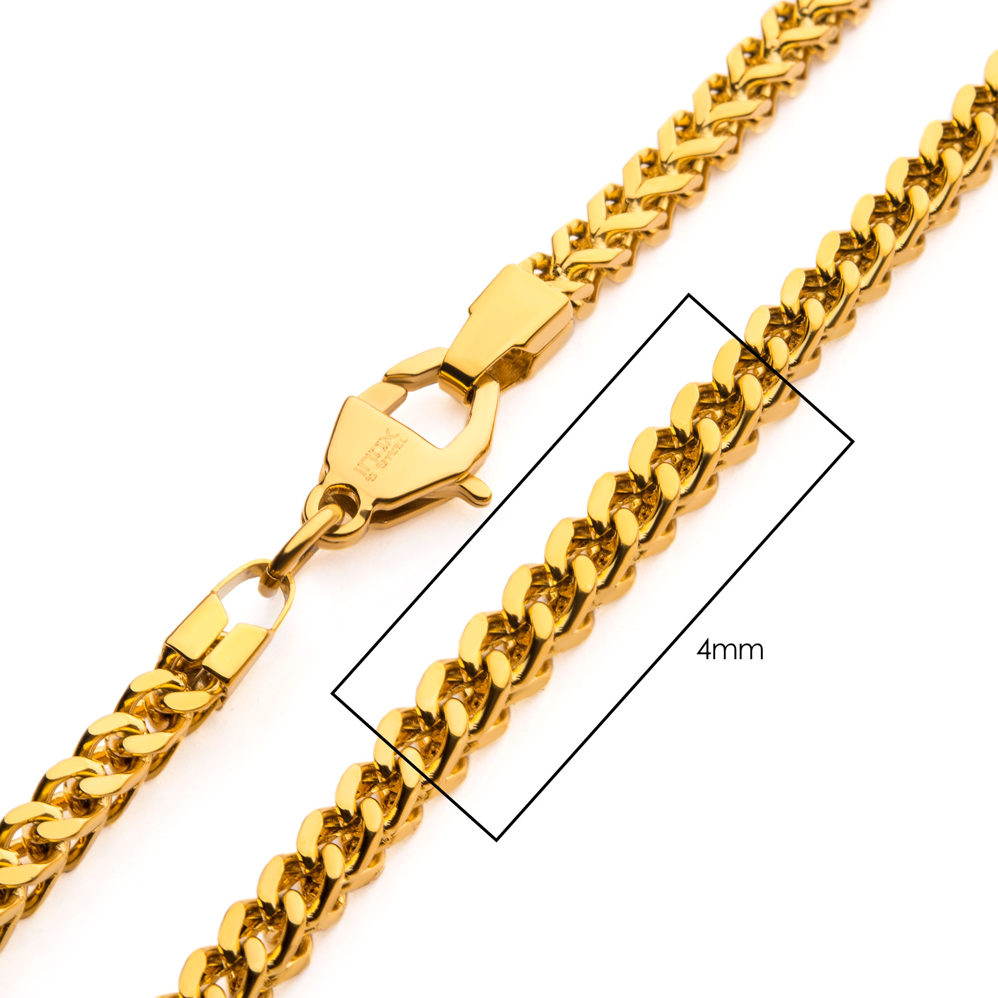 4mm 18K Gold Plated Franco Chain Milano Jewelers Pembroke Pines, FL